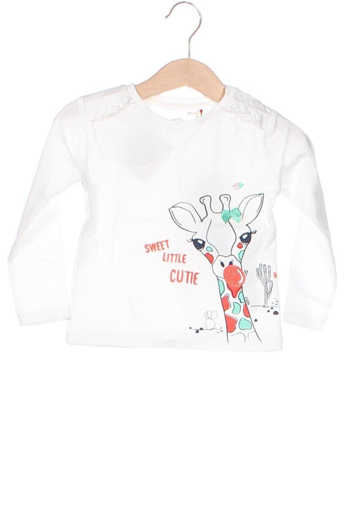 Детска блуза S.Oliver, Размер 12-18m/ 80-86 см, Цвят Бял, Цена 51,00 лв.