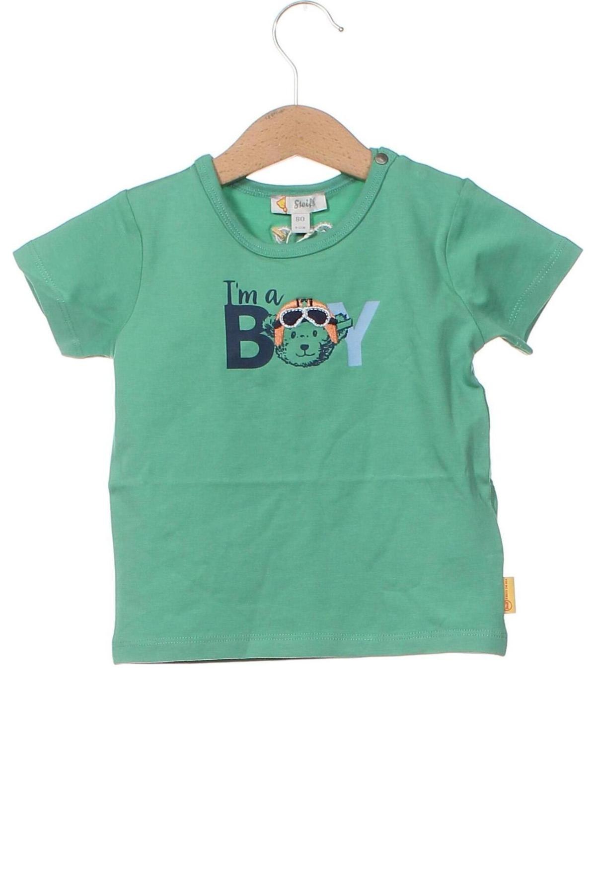 Детска блуза Steiff, Размер 9-12m/ 74-80 см, Цвят Зелен, Цена 30,60 лв.
