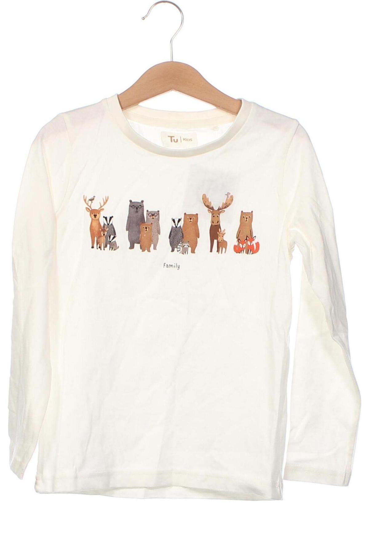 Kinder Shirt Tu, Größe 3-4y/ 104-110 cm, Farbe Weiß, Preis 6,14 €