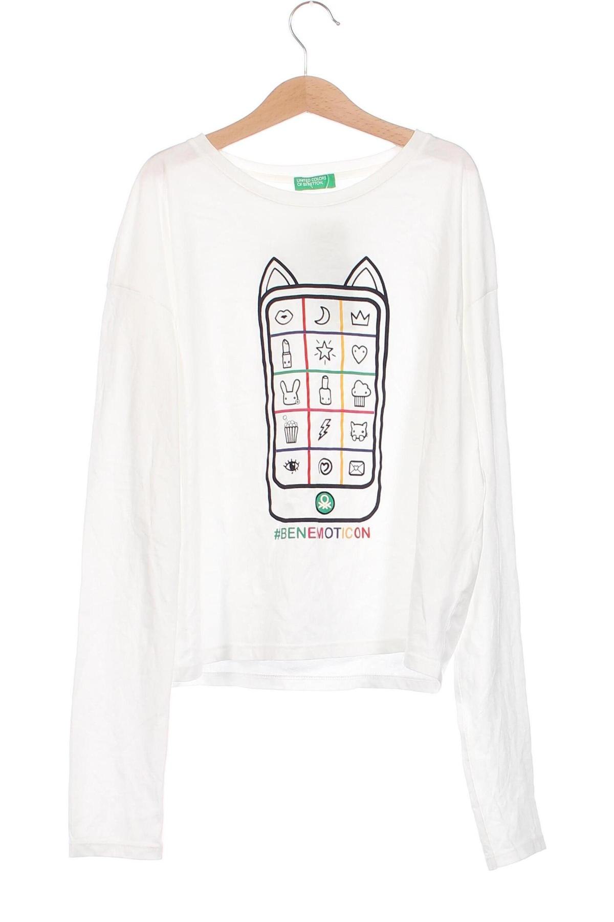Kinder Shirt United Colors Of Benetton, Größe 15-18y/ 170-176 cm, Farbe Weiß, Preis 9,20 €