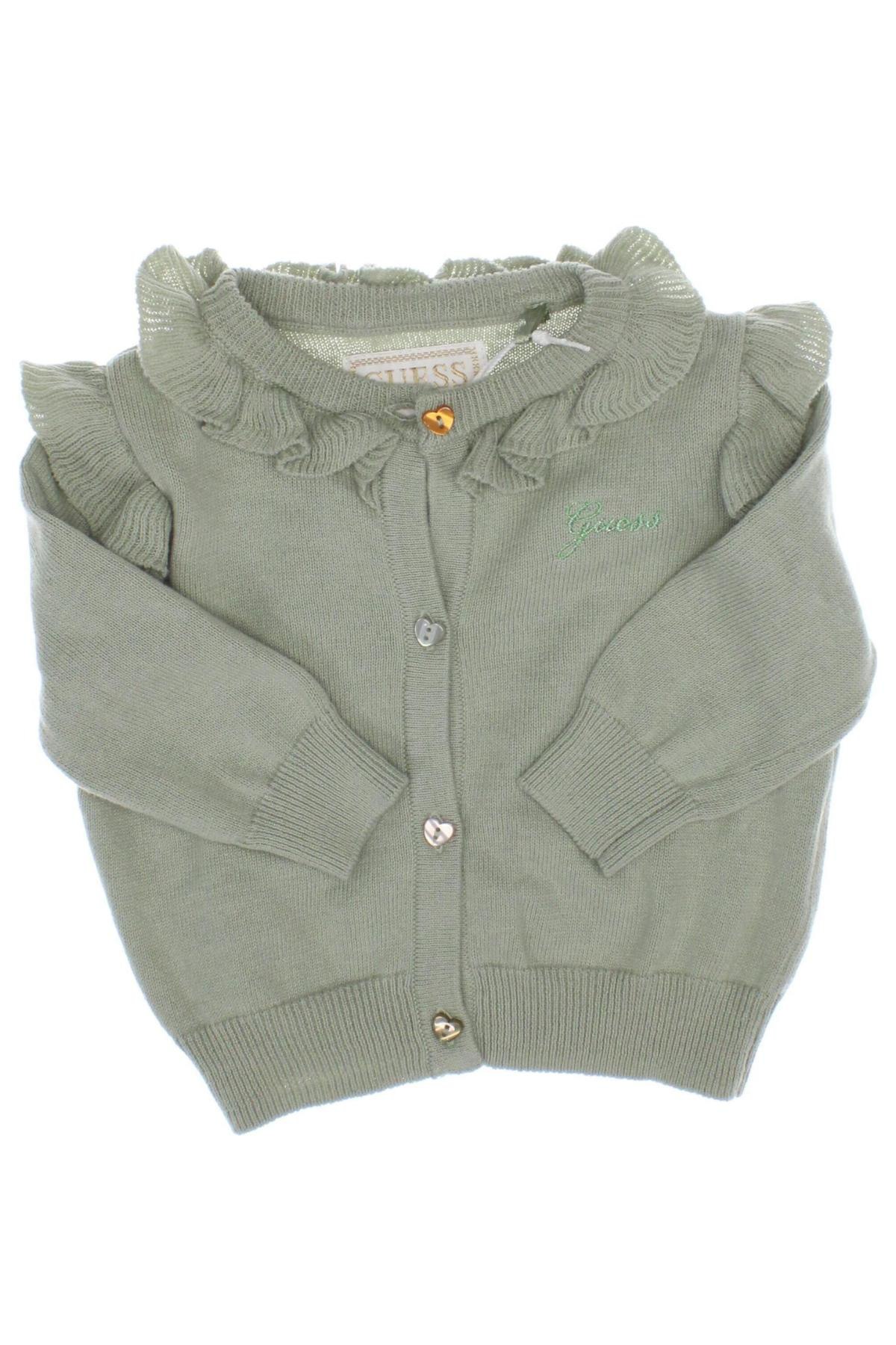 Детска жилетка Guess, Размер 3-6m/ 62-68 см, Цвят Зелен, Цена 93,00 лв.
