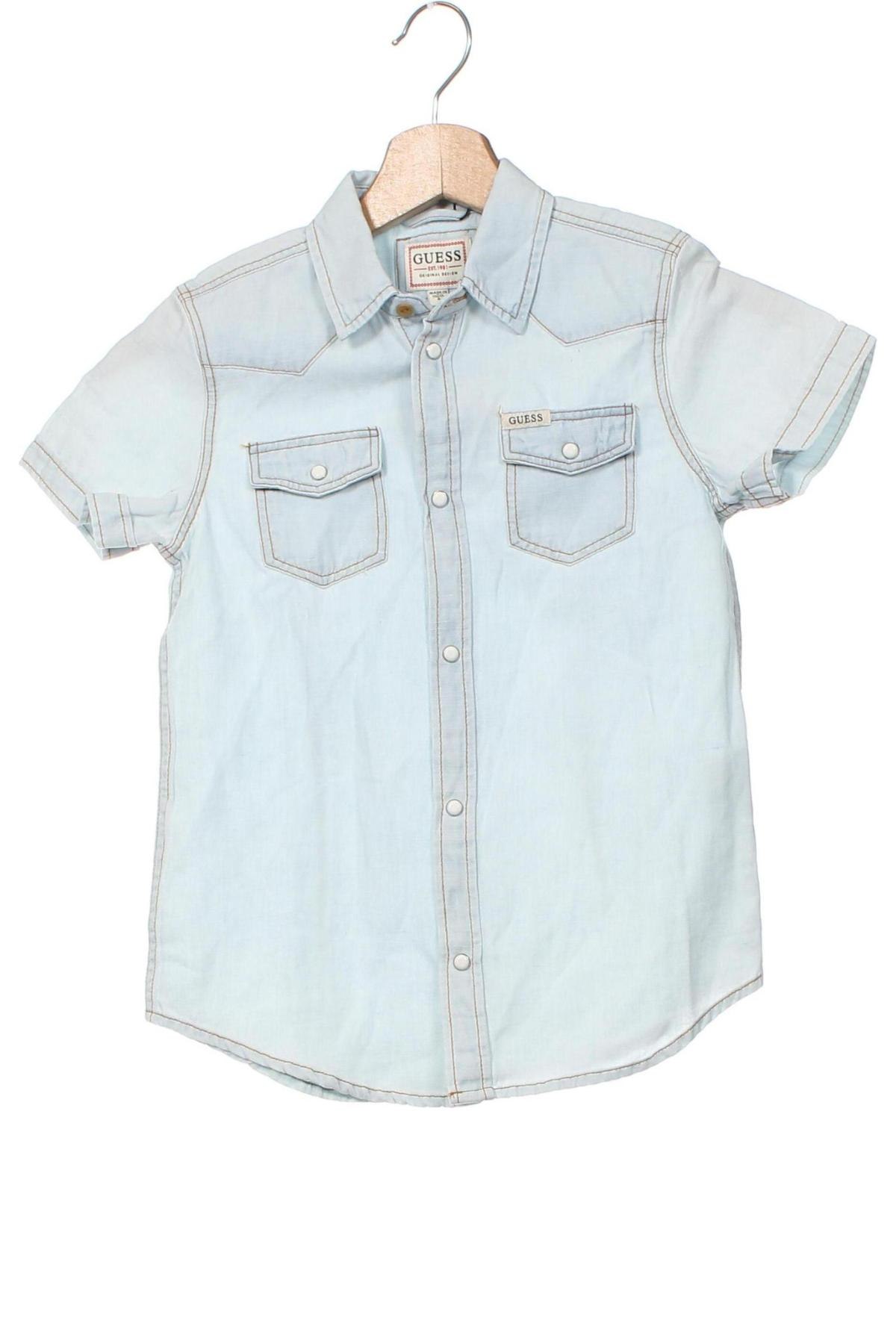 Παιδικό πουκάμισο Guess, Μέγεθος 7-8y/ 128-134 εκ., Χρώμα Μπλέ, Τιμή 18,93 €