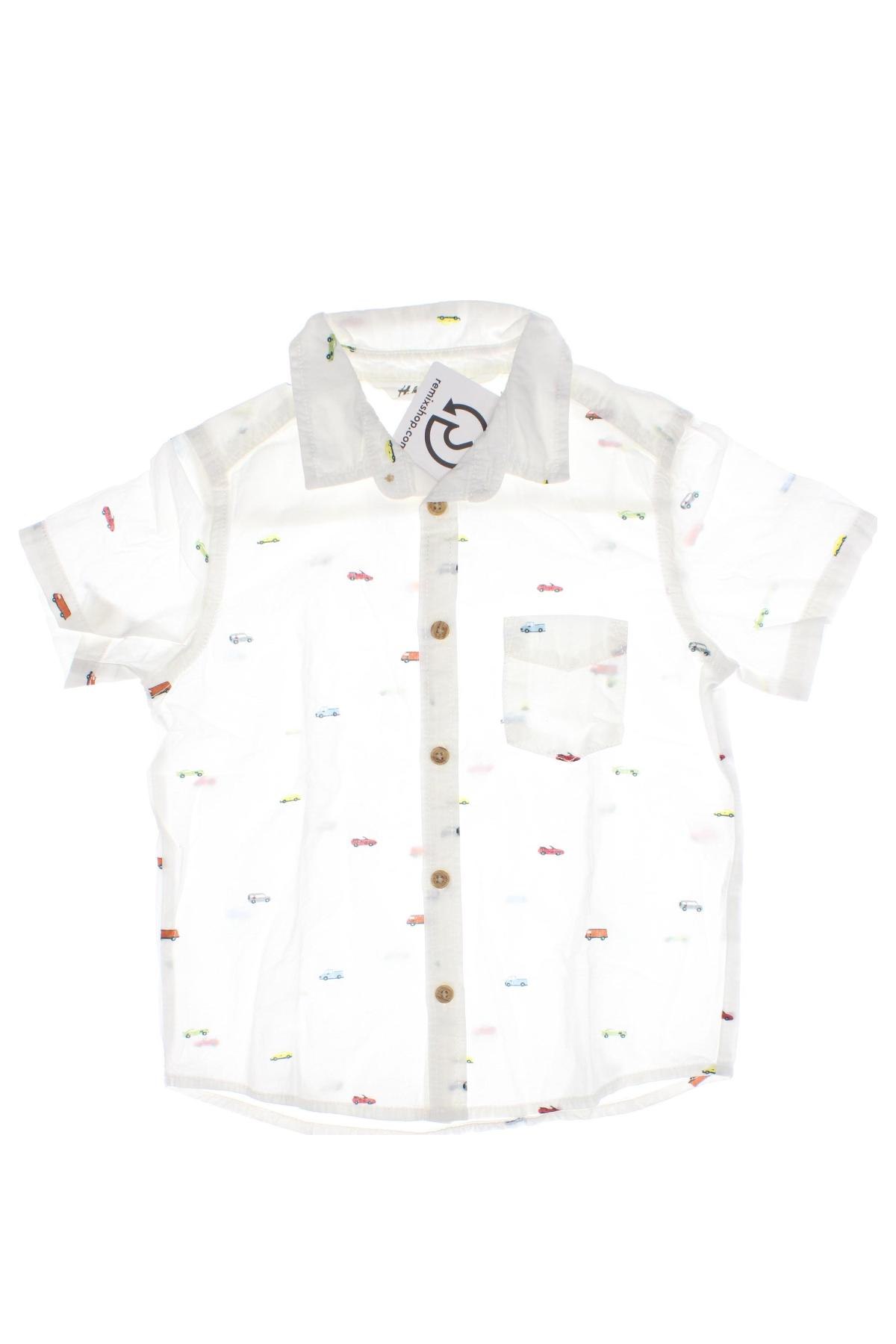 Детска риза H&M, Размер 3-4y/ 104-110 см, Цвят Бял, Цена 12,00 лв.