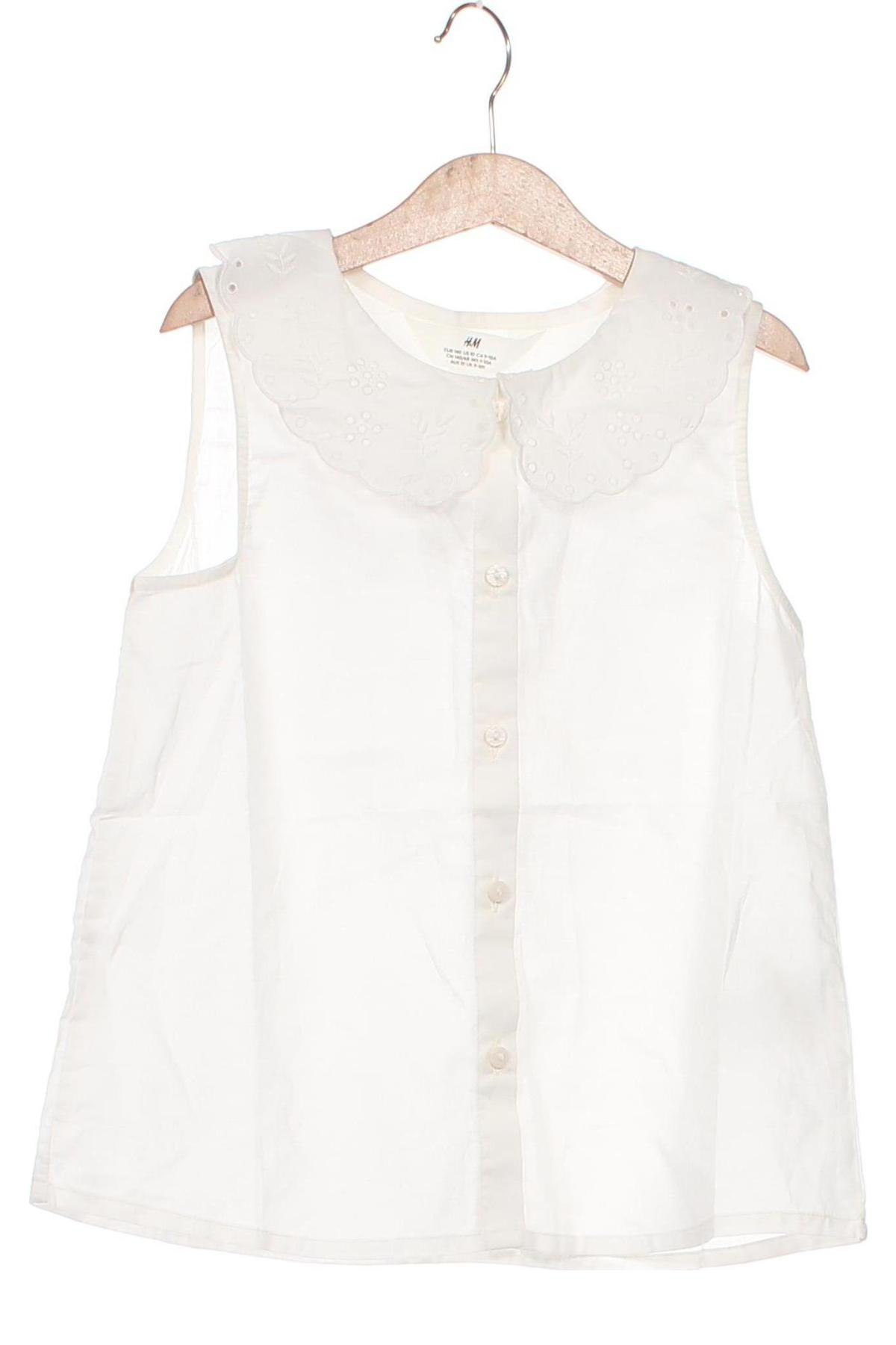 Детска риза H&M, Размер 9-10y/ 140-146 см, Цвят Екрю, Цена 18,03 лв.