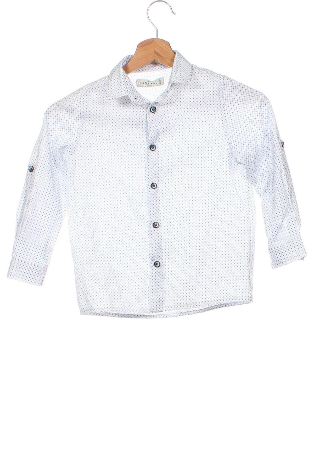 Kinderhemd Hash Tag, Größe 5-6y/ 116-122 cm, Farbe Weiß, Preis 8,10 €