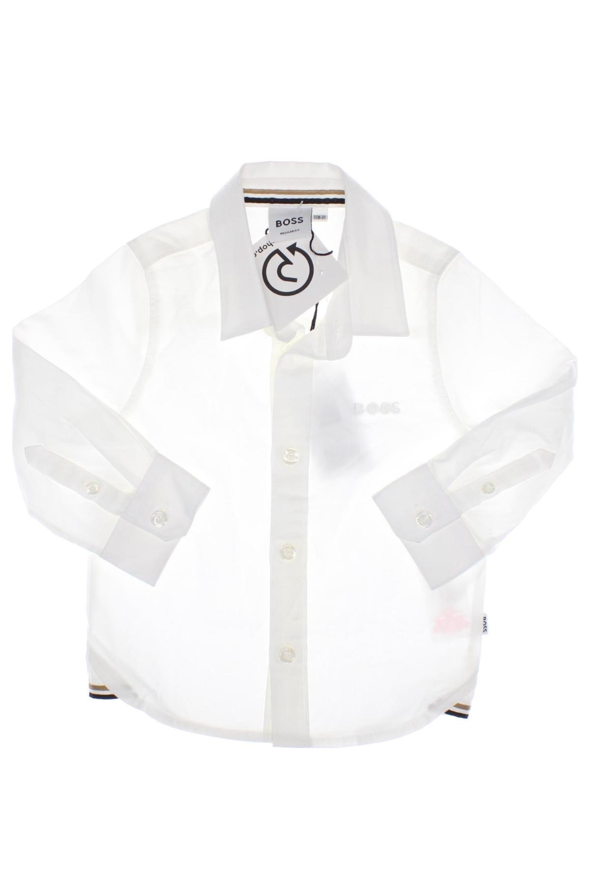Kinderhemd Hugo Boss, Größe 12-18m/ 80-86 cm, Farbe Weiß, Preis € 71,65