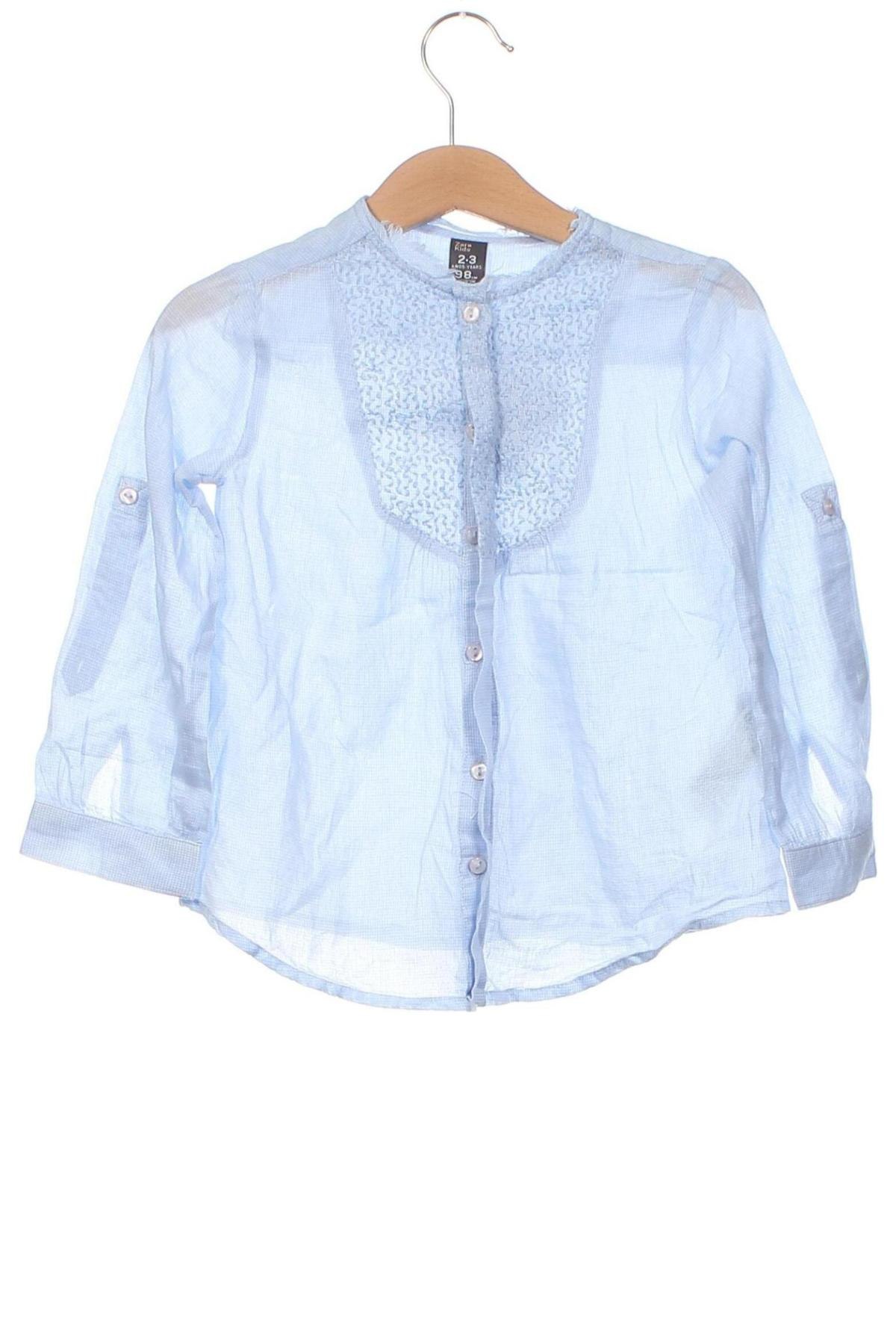 Παιδικό πουκάμισο Zara Kids, Μέγεθος 2-3y/ 98-104 εκ., Χρώμα Μπλέ, Τιμή 7,00 €