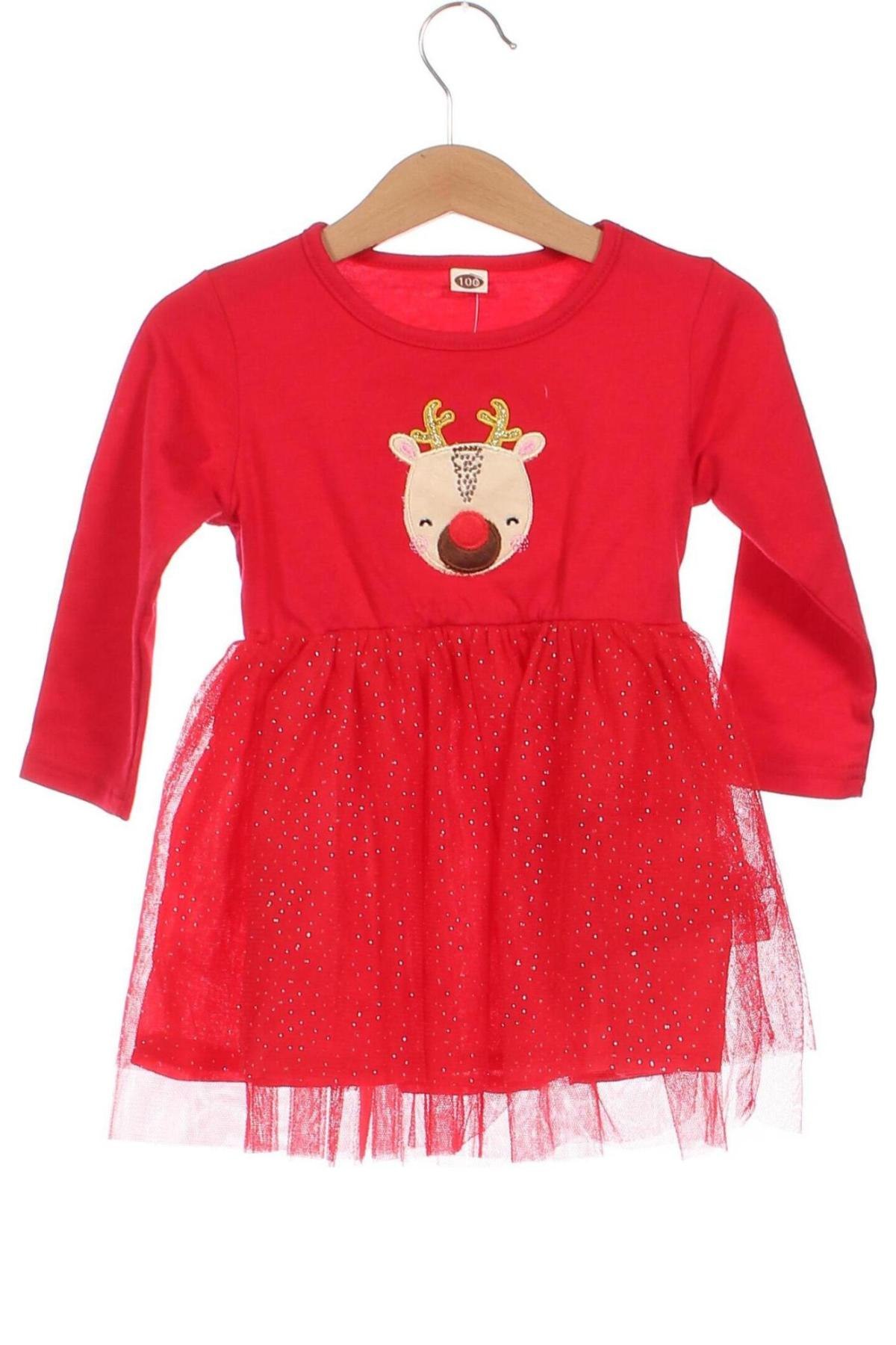 Kinderkleid, Größe 2-3y/ 98-104 cm, Farbe Rot, Preis € 8,35