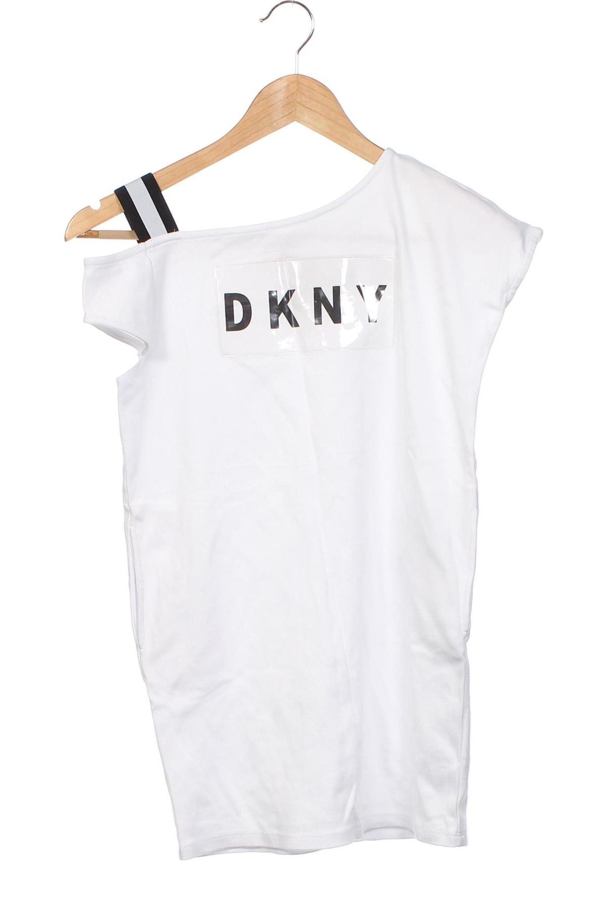 Детска рокля DKNY, Размер 9-10y/ 140-146 см, Цвят Бял, Цена 52,14 лв.