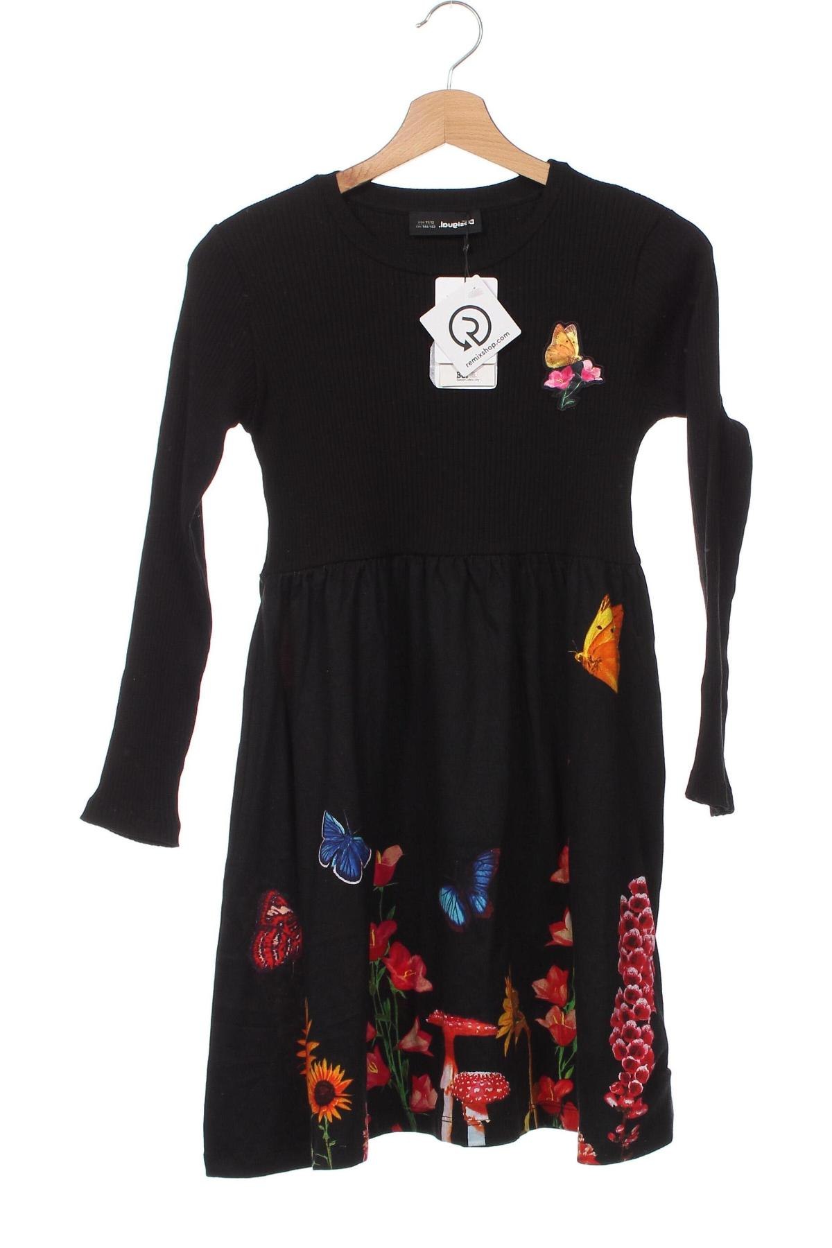 Detské šaty  Desigual, Veľkosť 10-11y/ 146-152 cm, Farba Čierna, Cena  41,47 €