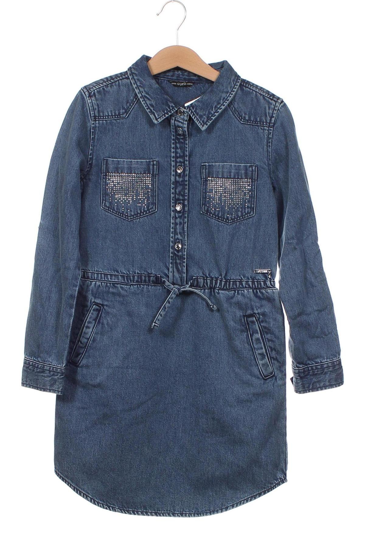 Kinderkleid Guess, Größe 7-8y/ 128-134 cm, Farbe Blau, Preis 58,04 €