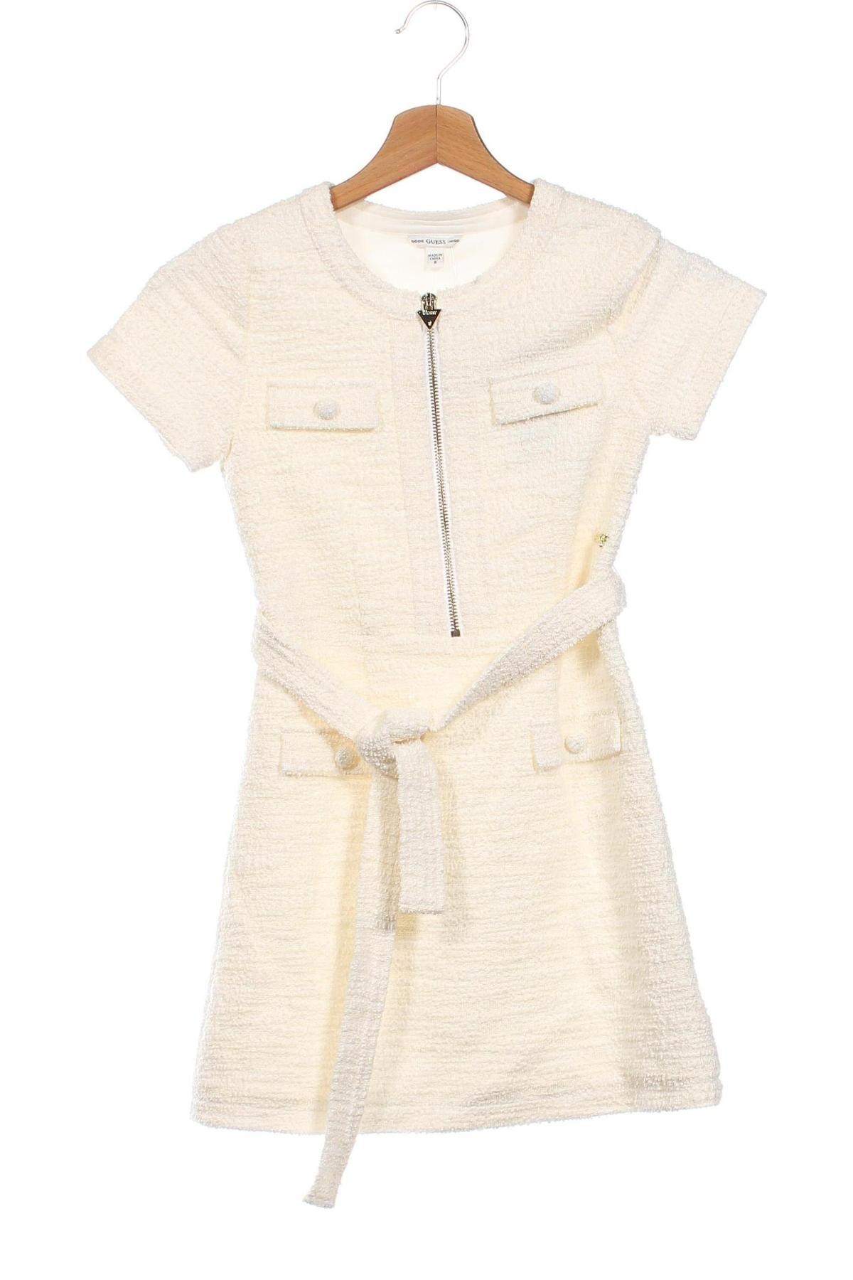 Kinderkleid Guess, Größe 7-8y/ 128-134 cm, Farbe Weiß, Preis 63,74 €