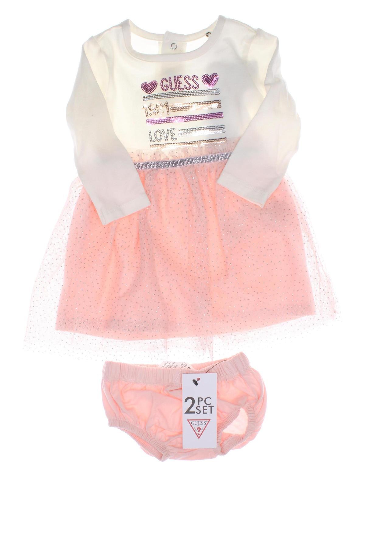 Rochie pentru copii Guess, Mărime 3-6m/ 62-68 cm, Culoare Roz, Preț 183,31 Lei