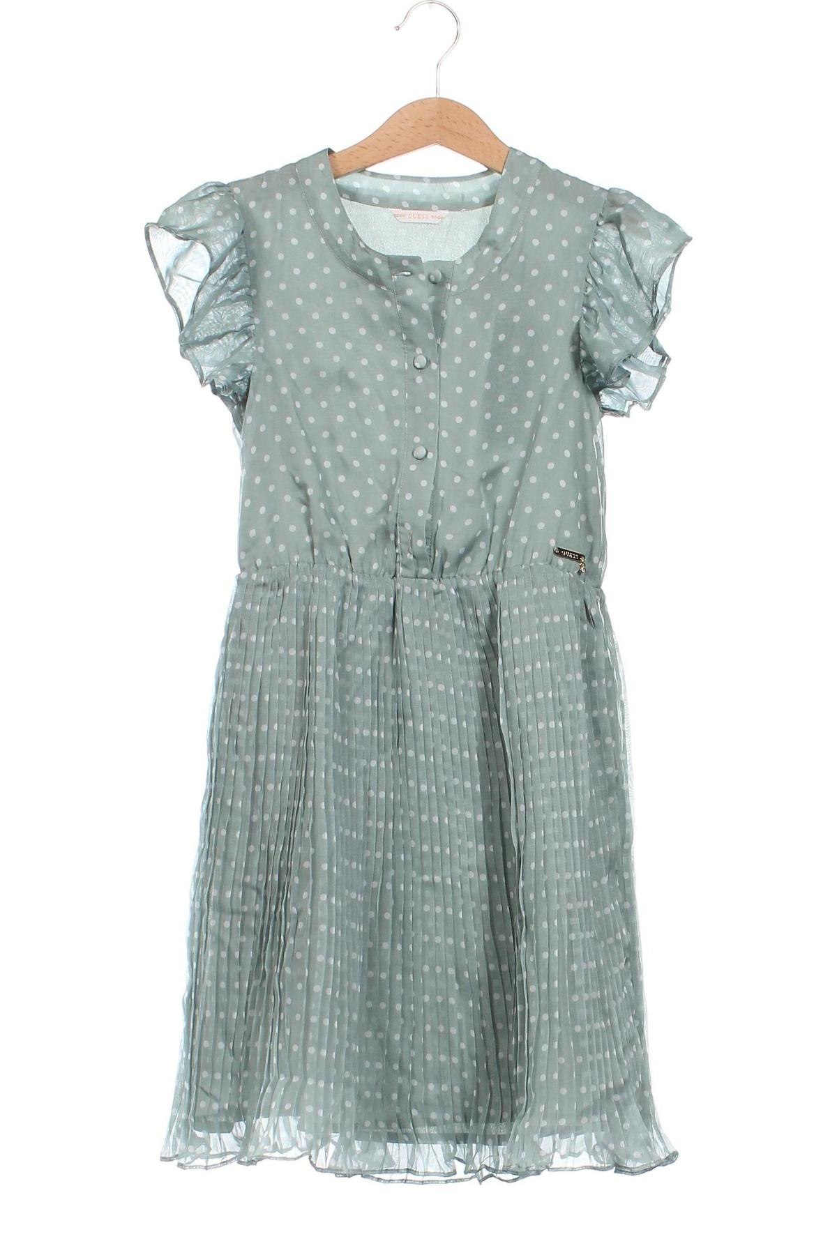 Dziecięca sukienka Guess, Rozmiar 7-8y/ 128-134 cm, Kolor Zielony, Cena 329,63 zł