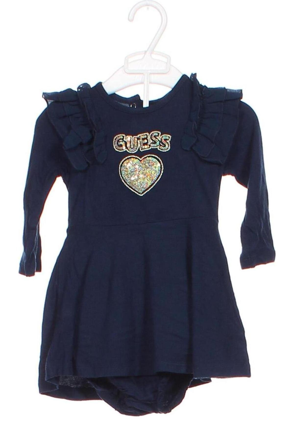 Rochie pentru copii Guess, Mărime 3-6m/ 62-68 cm, Culoare Albastru, Preț 169,11 Lei