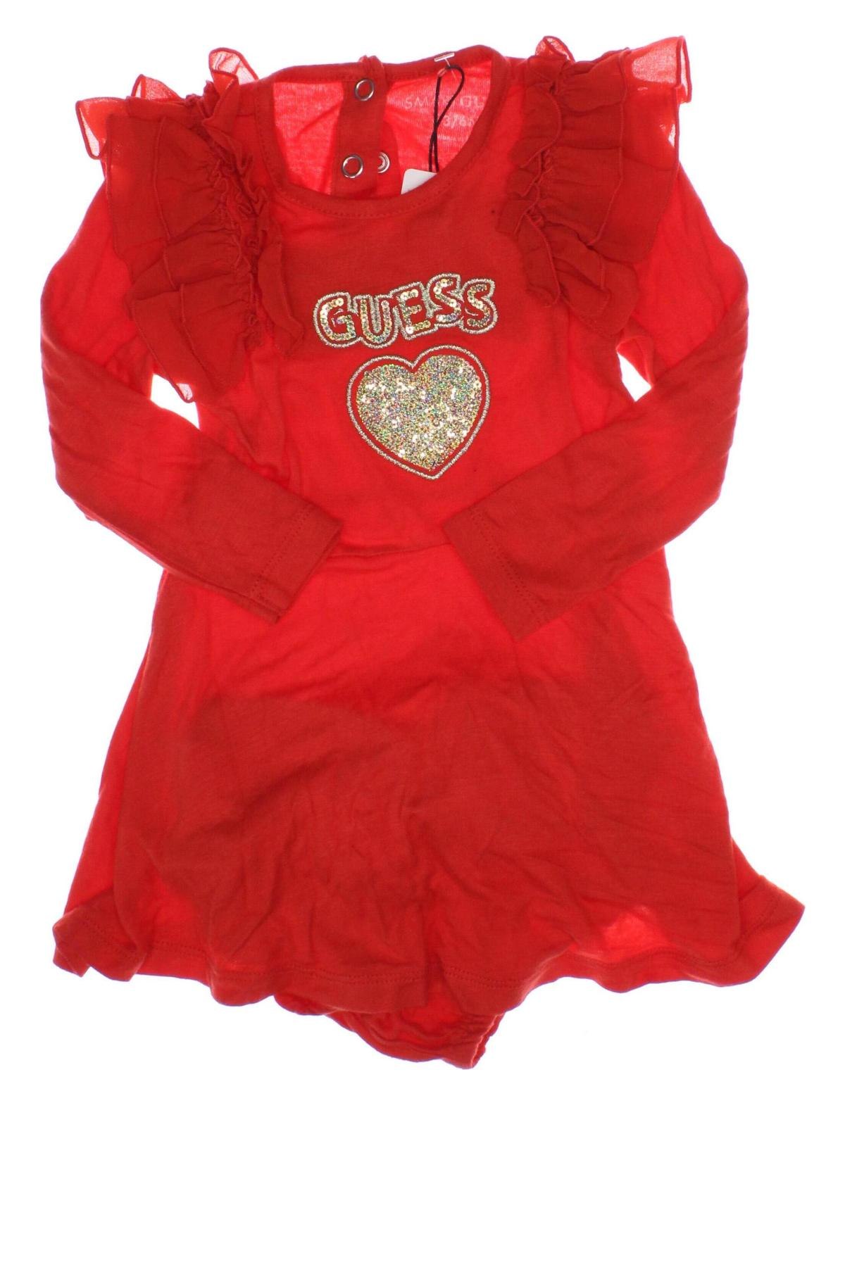 Dětské šaty  Guess, Velikost 3-6m/ 62-68 cm, Barva Červená, Cena  853,00 Kč