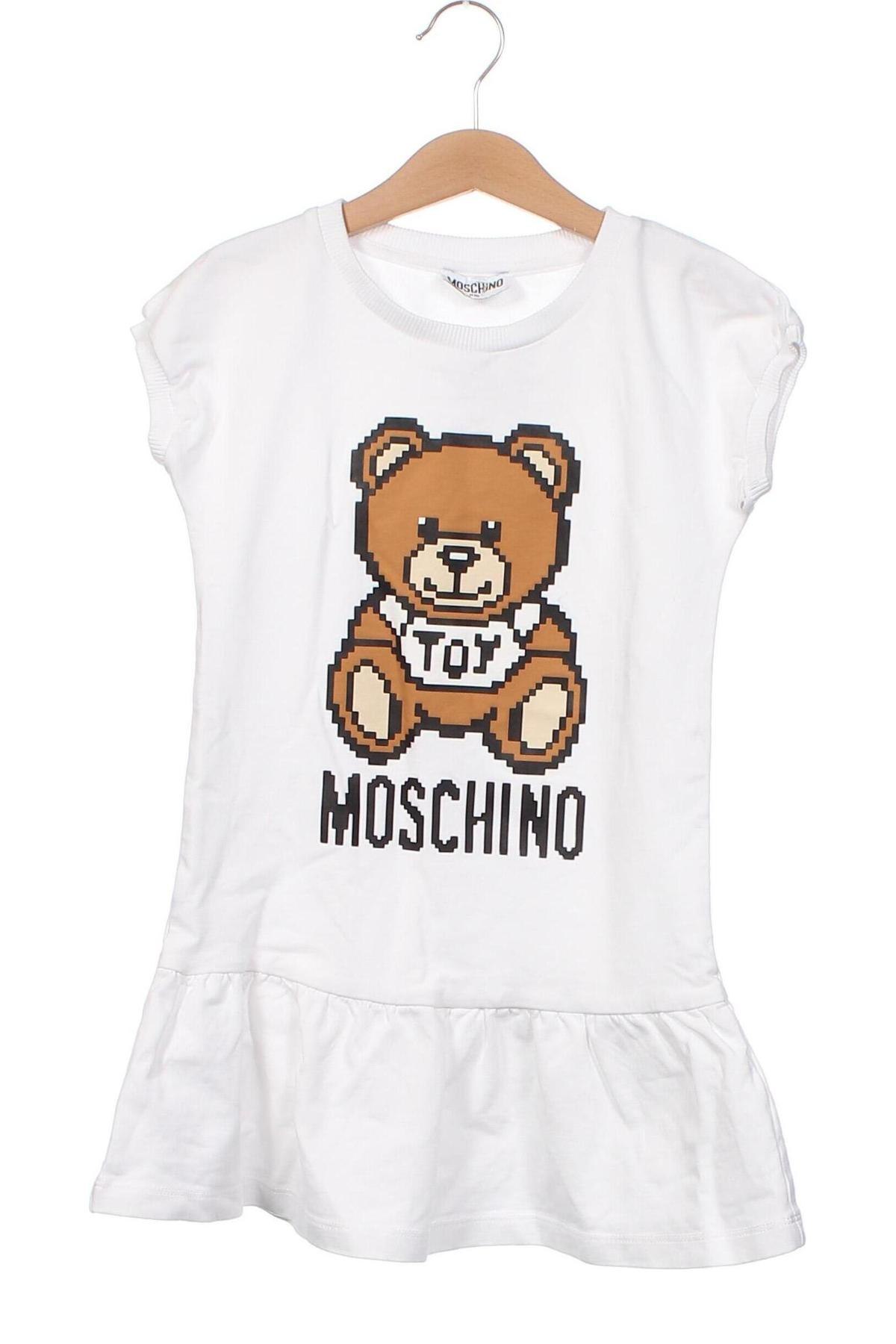 Детска рокля Moschino, Размер 3-4y/ 104-110 см, Цвят Бял, Цена 88,98 лв.