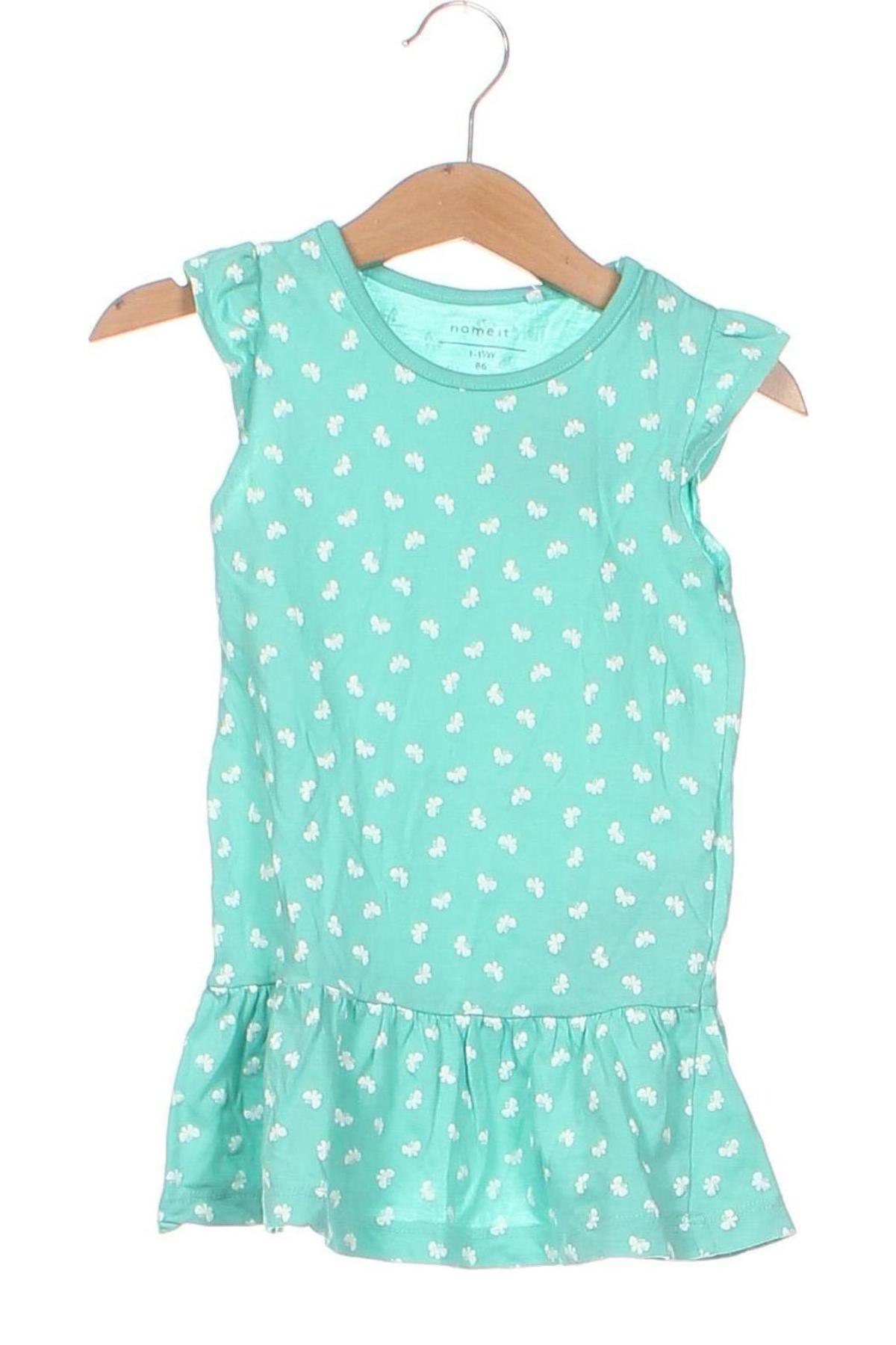 Rochie pentru copii Name It, Mărime 12-18m/ 80-86 cm, Culoare Verde, Preț 25,51 Lei