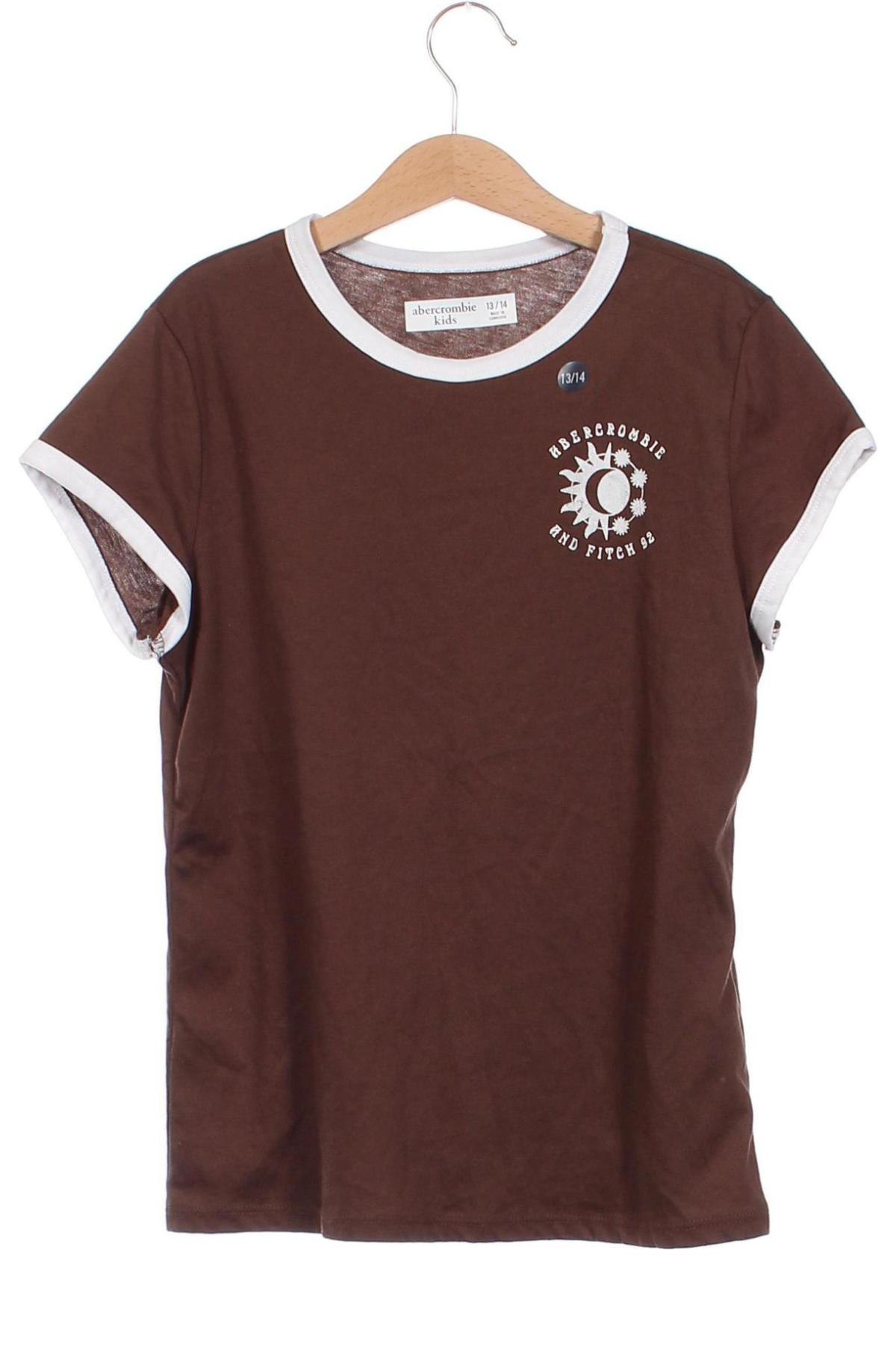 Детска тениска Abercrombie Kids, Размер 13-14y/ 164-168 см, Цвят Кафяв, Цена 18,36 лв.