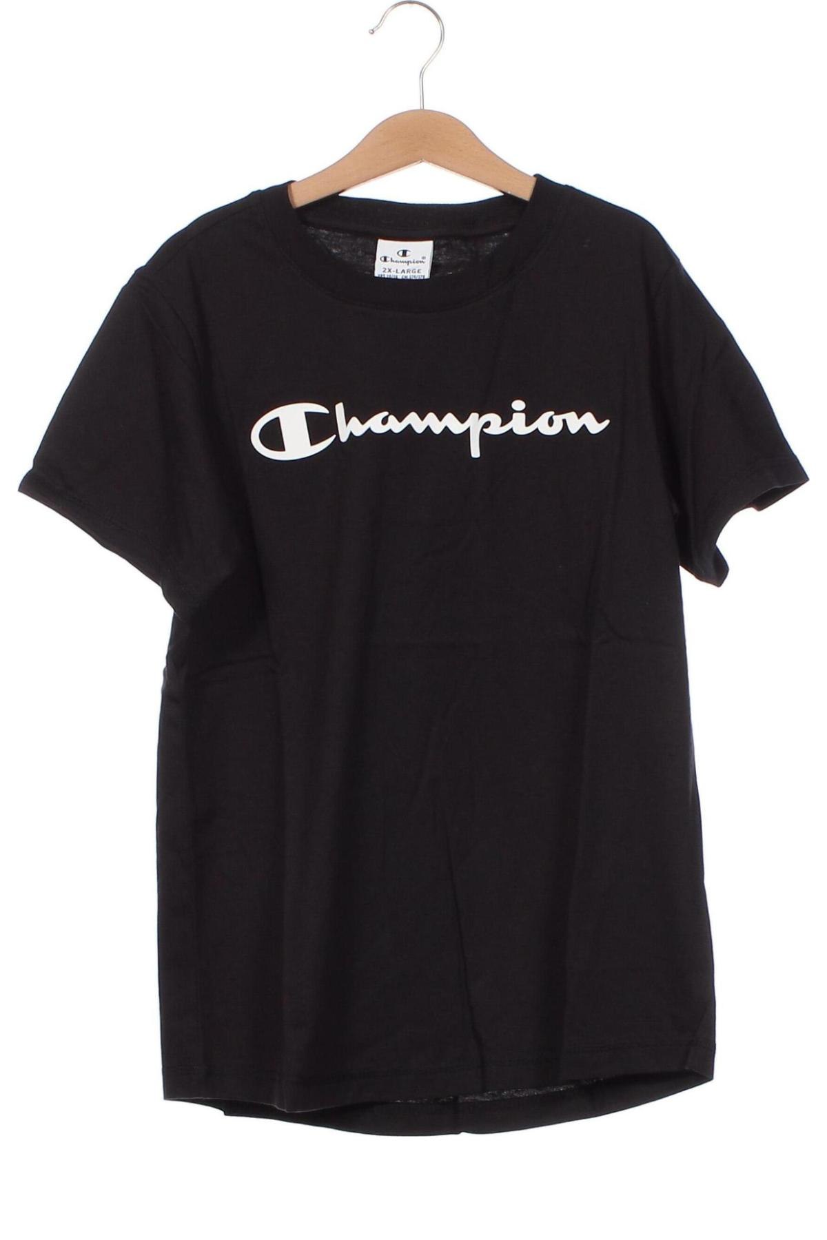 Kinder T-Shirt Champion, Größe 15-18y/ 170-176 cm, Farbe Schwarz, Preis € 20,10