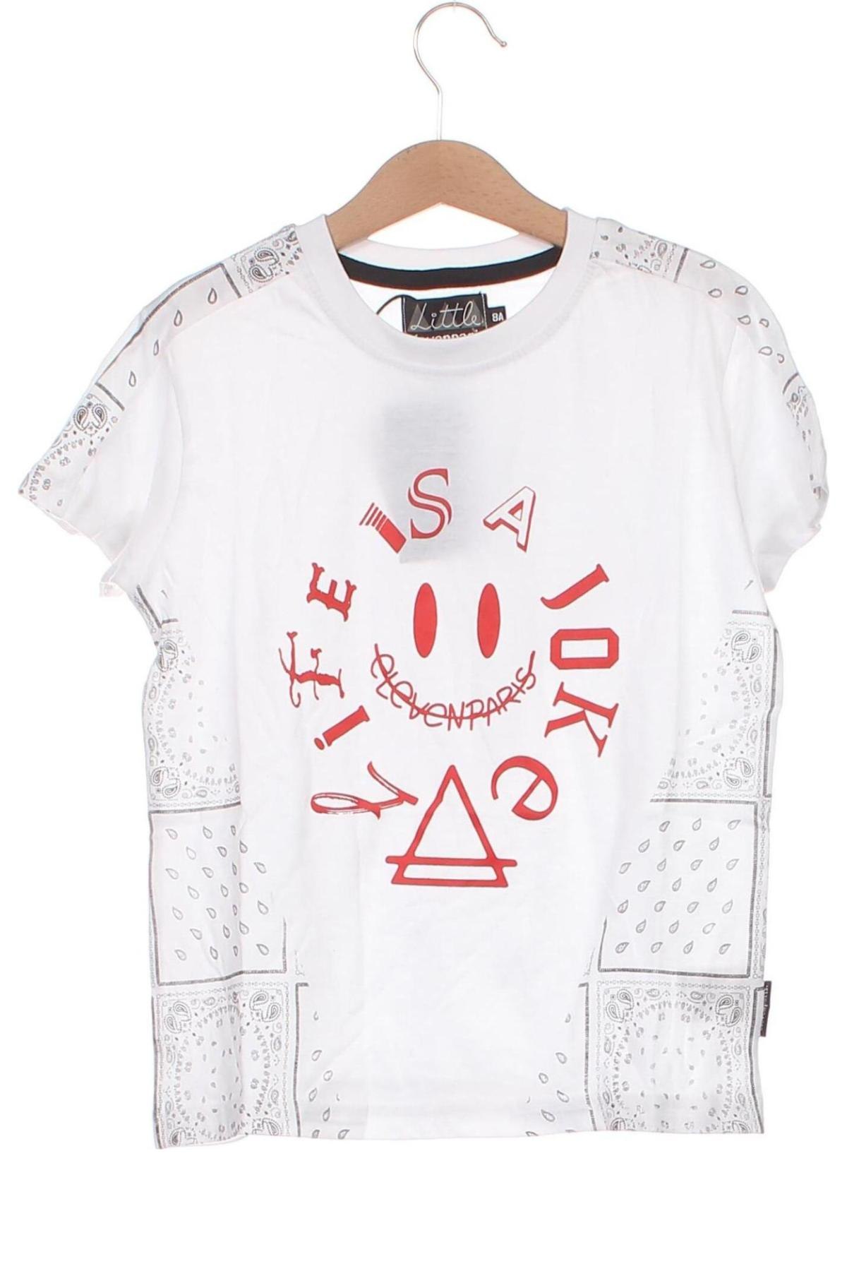 Kinder T-Shirt Eleven Paris Little, Größe 7-8y/ 128-134 cm, Farbe Weiß, Preis 7,36 €