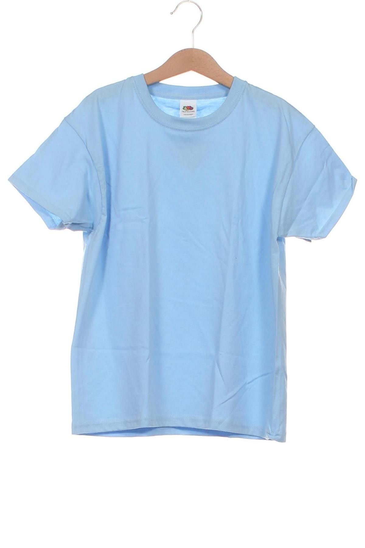 Kinder T-Shirt Fruit Of The Loom, Größe 7-8y/ 128-134 cm, Farbe Blau, Preis € 8,25