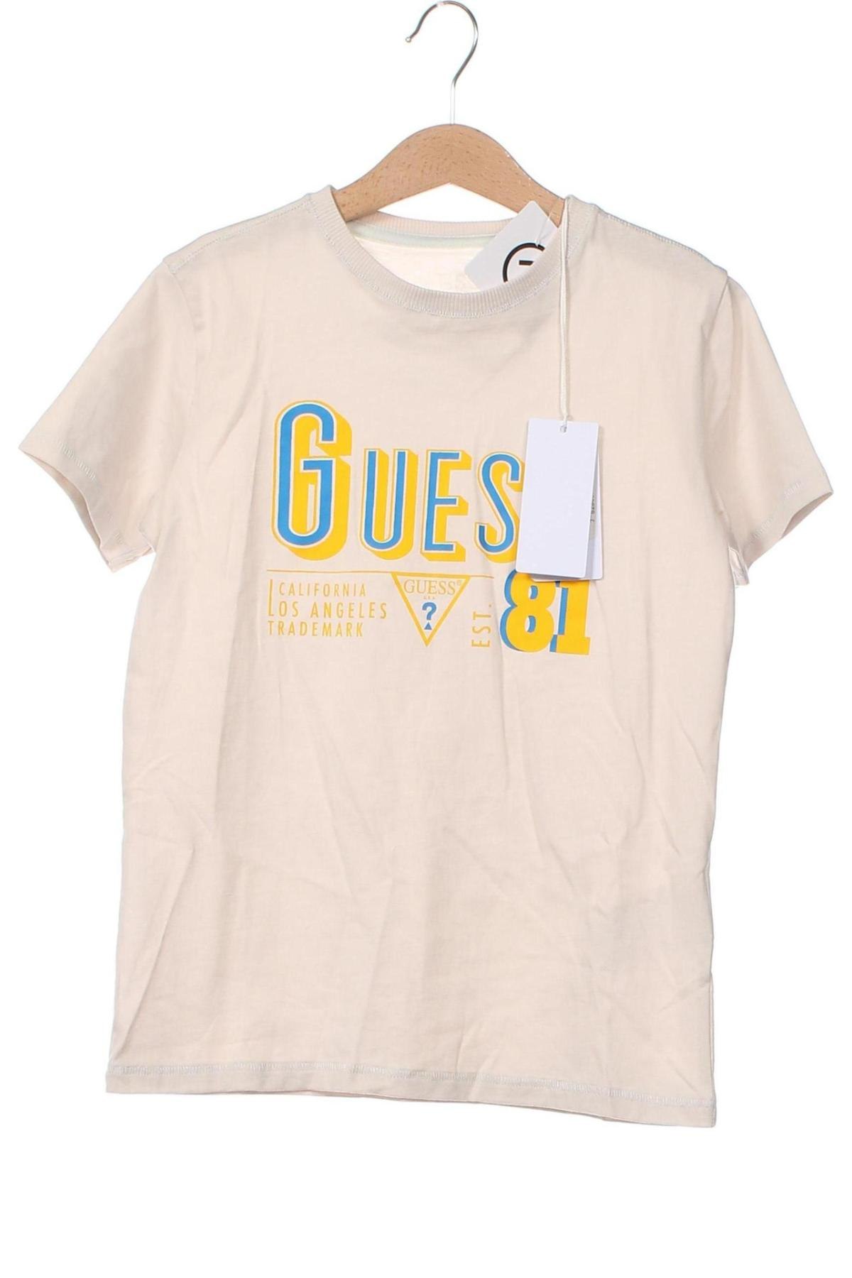 Kinder T-Shirt Guess, Größe 7-8y/ 128-134 cm, Farbe Beige, Preis 19,68 €