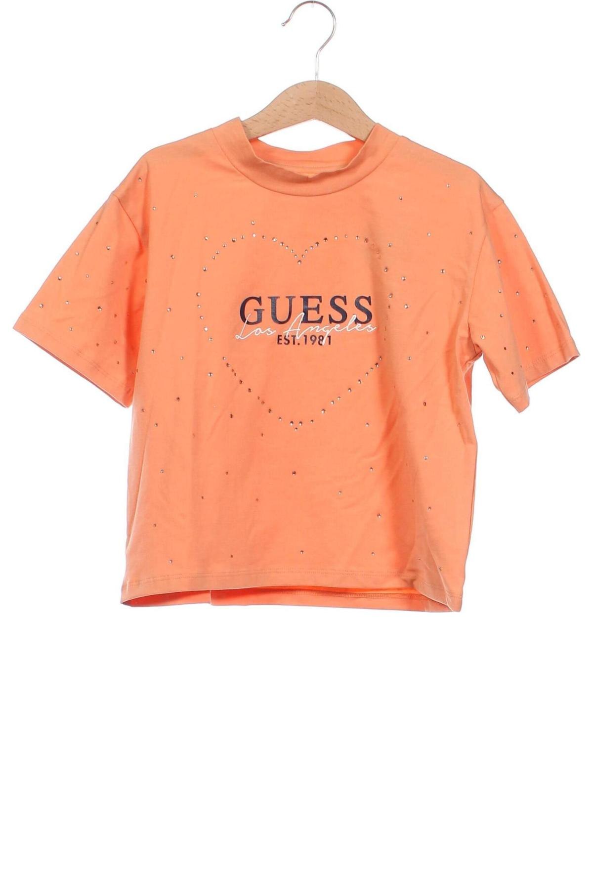 Kinder T-Shirt Guess, Größe 7-8y/ 128-134 cm, Farbe Orange, Preis 16,83 €