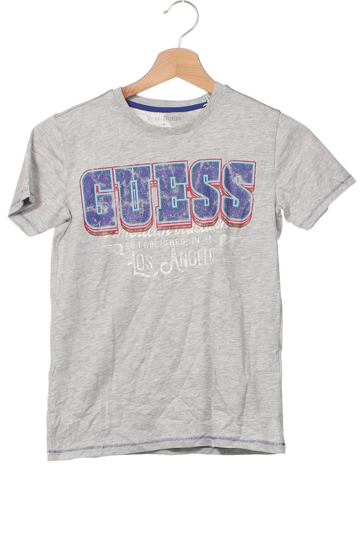 Kinder T-Shirt Guess, Größe 7-8y/ 128-134 cm, Farbe Grau, Preis 19,68 €