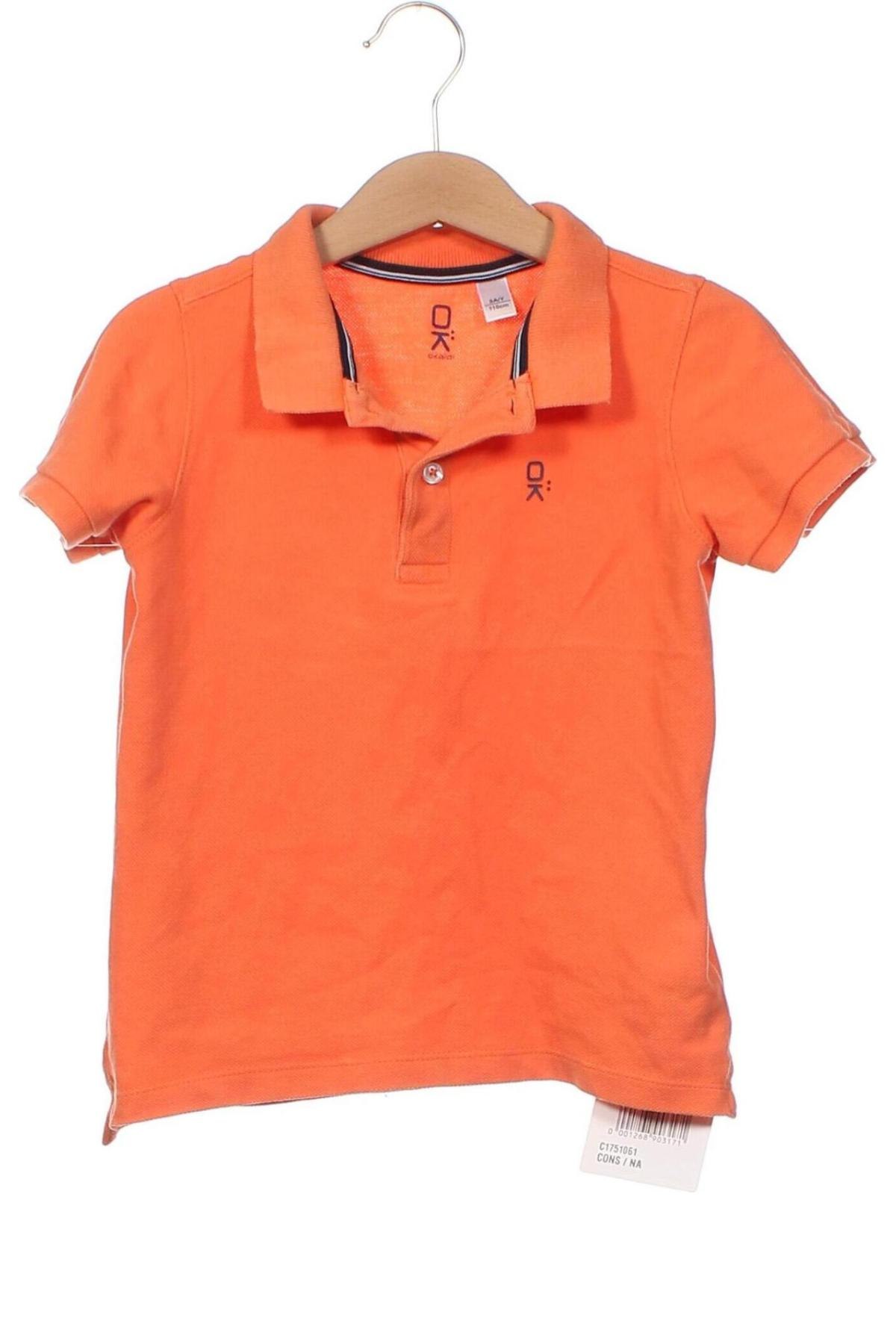 Dětské tričko  Okaidi, Velikost 4-5y/ 110-116 cm, Barva Oranžová, Cena  152,00 Kč