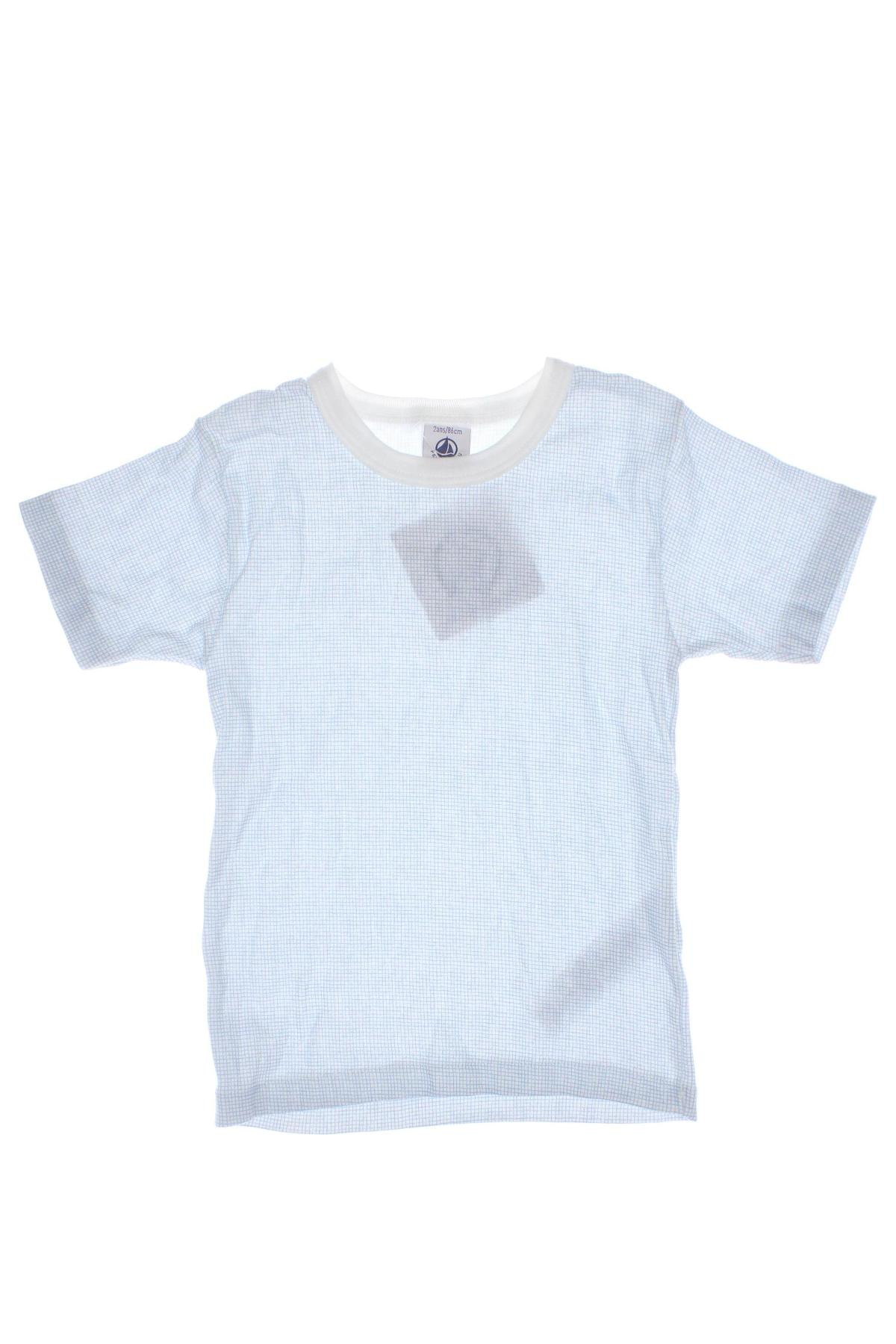 Dziecięcy T-shirt Petit Bateau, Rozmiar 18-24m/ 86-98 cm, Kolor Niebieski, Cena 54,38 zł