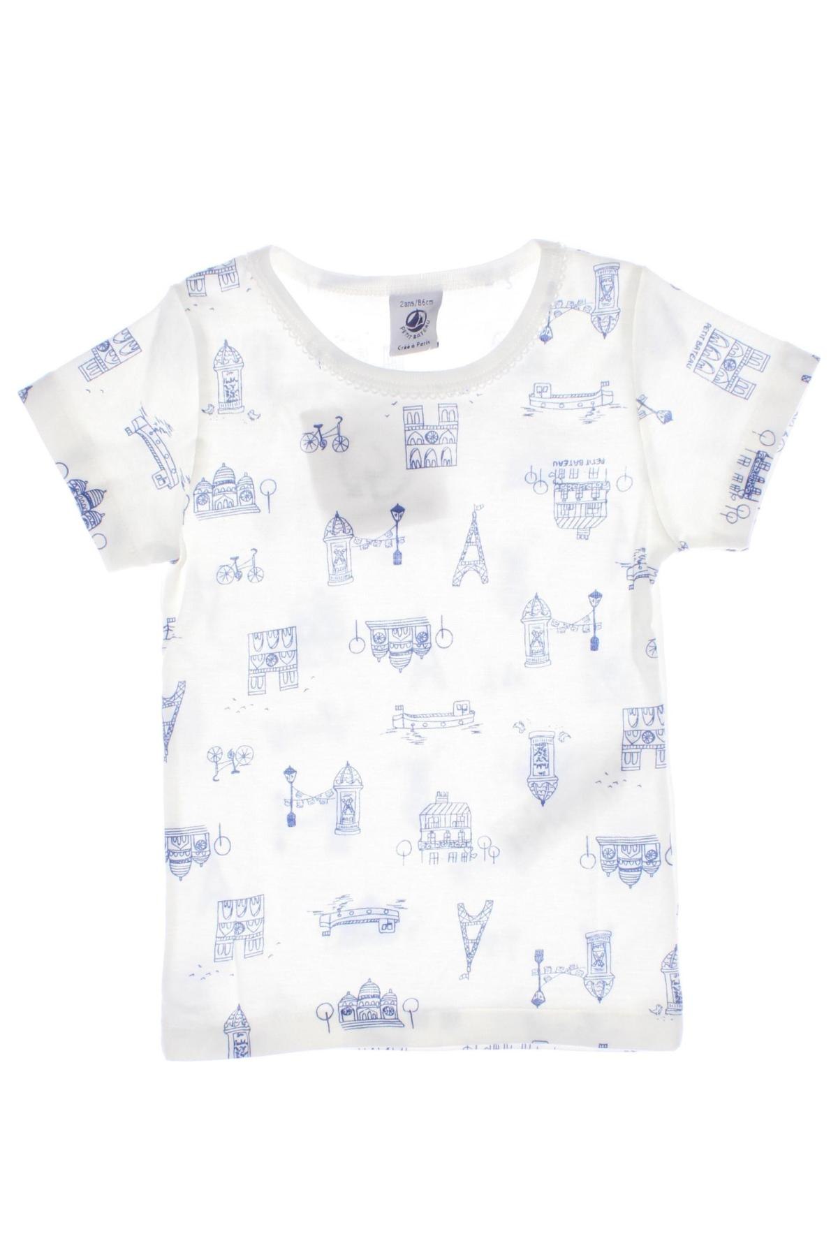 Kinder T-Shirt Petit Bateau, Größe 18-24m/ 86-98 cm, Farbe Weiß, Preis € 26,29
