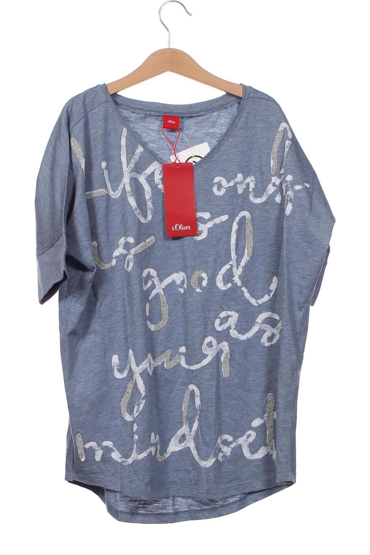 Tricou pentru copii S.Oliver, Mărime 13-14y/ 164-168 cm, Culoare Albastru, Preț 84,78 Lei