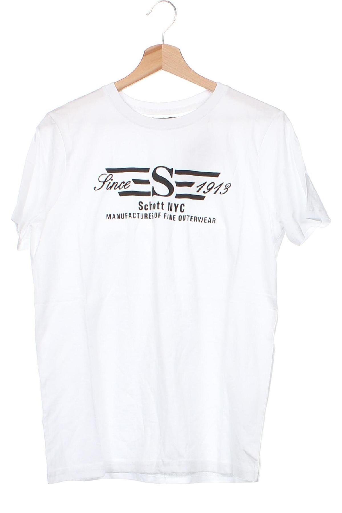 Kinder T-Shirt Schott, Größe 15-18y/ 170-176 cm, Farbe Weiß, Preis 17,81 €