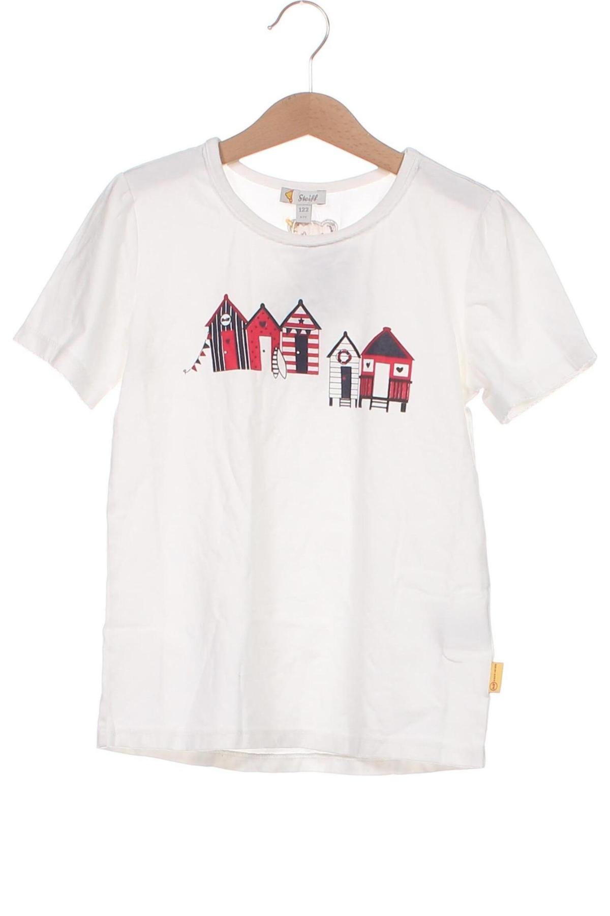 Детска тениска Steiff, Размер 6-7y/ 122-128 см, Цвят Бял, Цена 51,00 лв.
