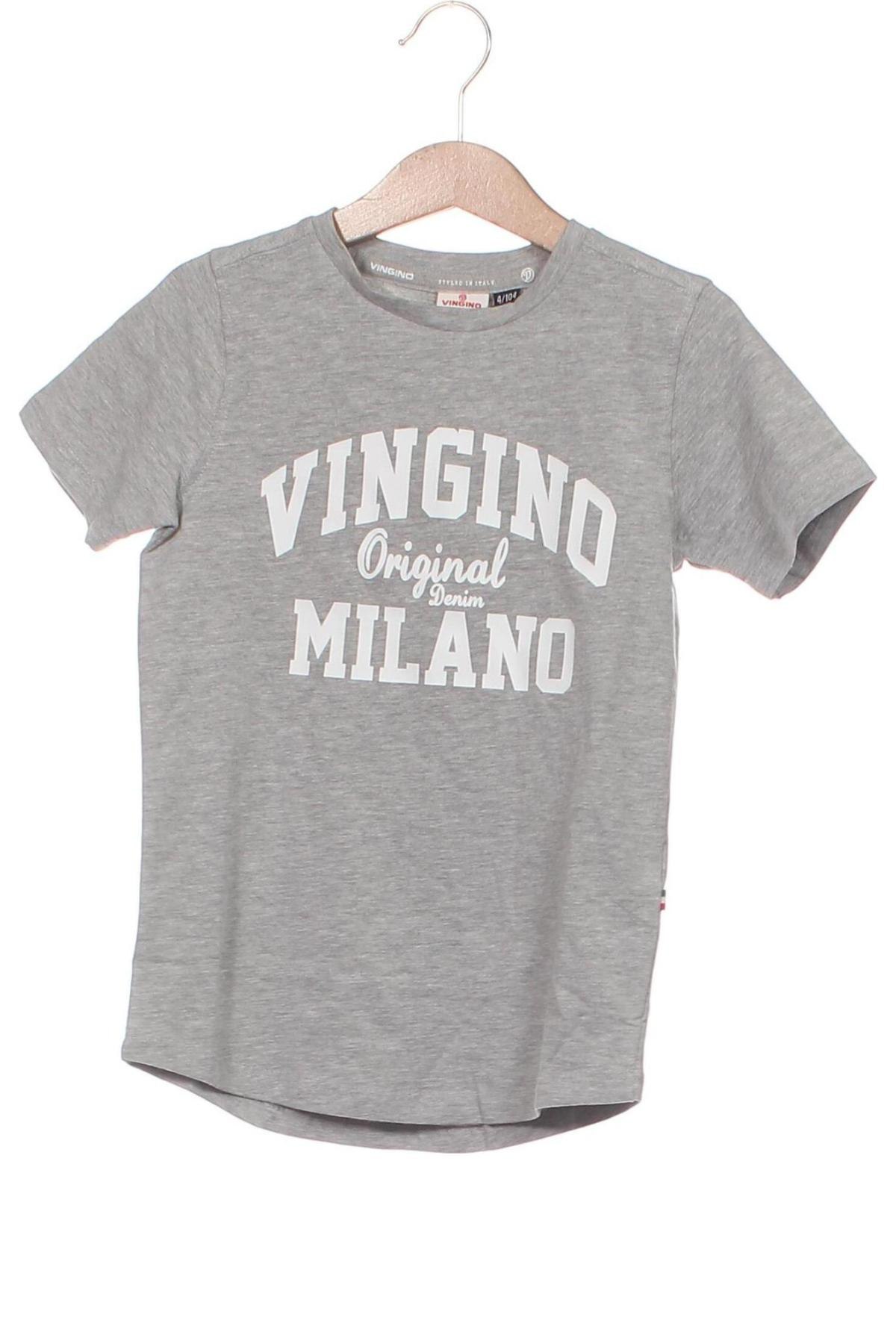 Детска тениска Vingino, Размер 3-4y/ 104-110 см, Цвят Сив, Цена 33,00 лв.