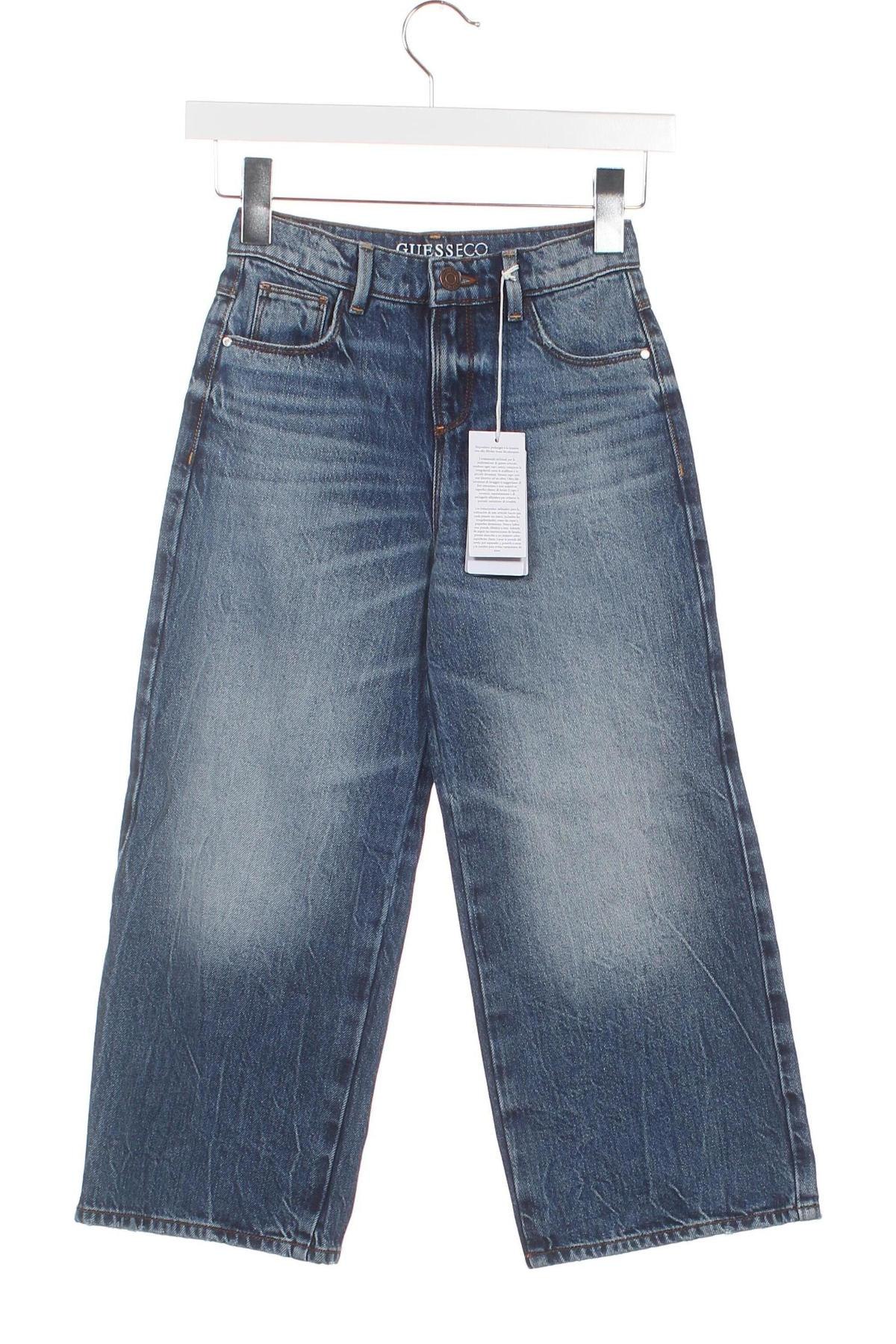 Dziecięce jeansy Guess, Rozmiar 7-8y/ 128-134 cm, Kolor Niebieski, Cena 74,85 zł