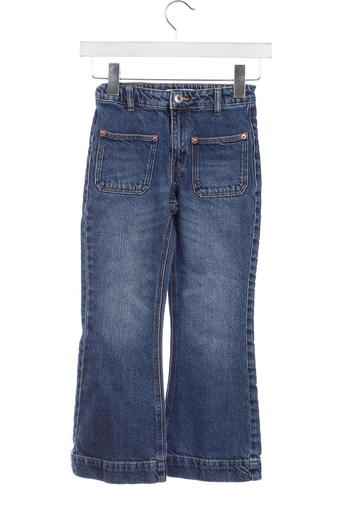 Dětské džíny  Zara, Velikost 7-8y/ 128-134 cm, Barva Modrá, Cena  223,00 Kč