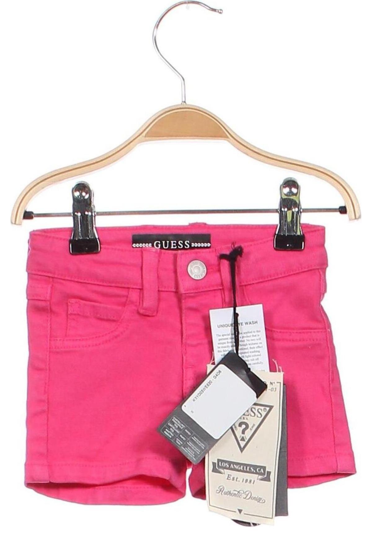 Детски къс панталон Guess, Размер 3-6m/ 62-68 см, Цвят Розов, Цена 28,98 лв.