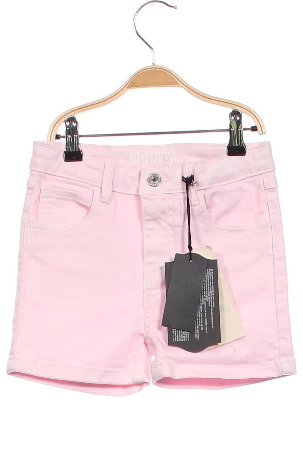 Pantaloni scurți pentru copii Guess, Mărime 7-8y/ 128-134 cm, Culoare Roz, Preț 165,79 Lei