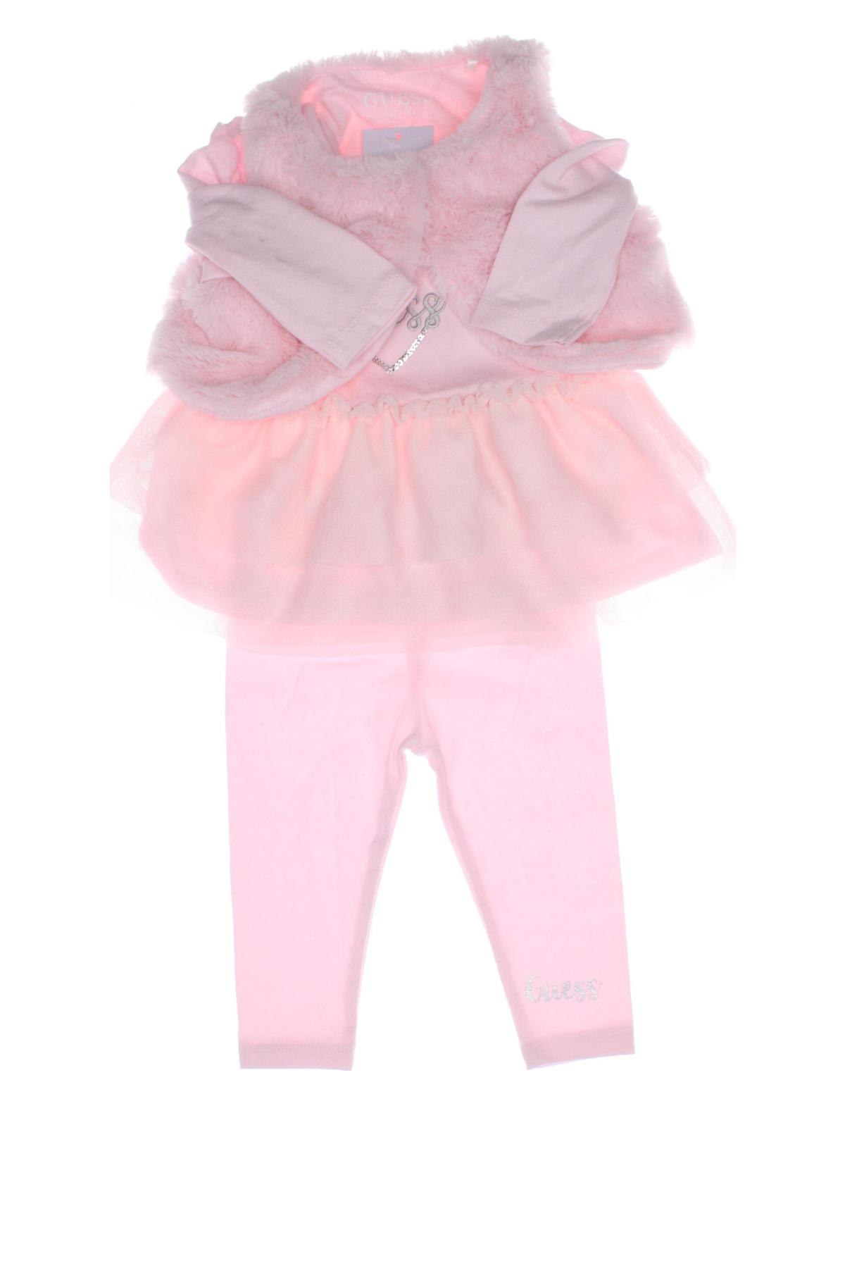 Детски комплект Guess, Размер 3-6m/ 62-68 см, Цвят Розов, Цена 68,53 лв.