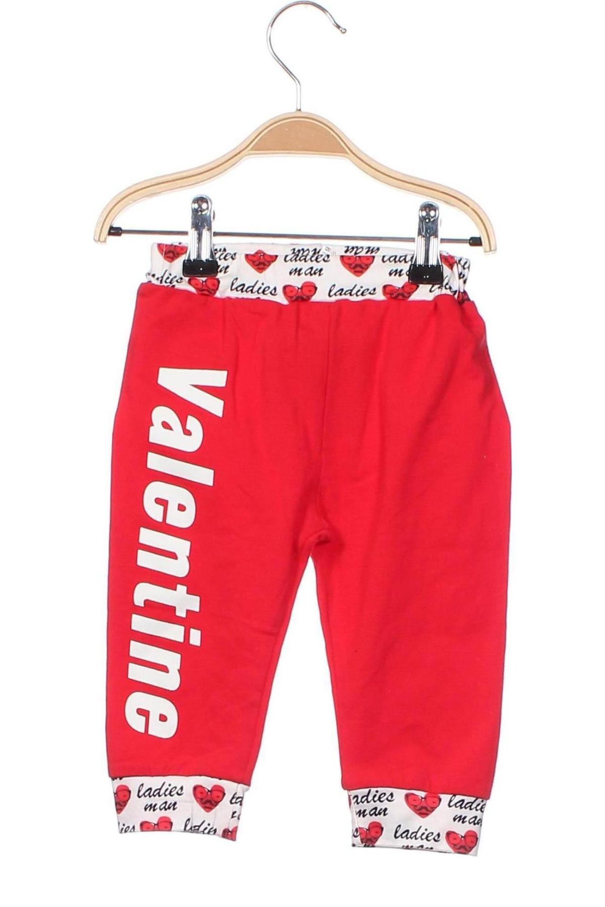 Детски панталон, Размер 9-12m/ 74-80 см, Цвят Червен, Цена 6,60 лв.