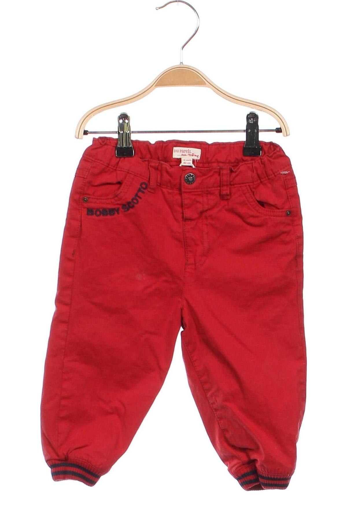 Dětské kalhoty  Du Pareil Au Meme, Velikost 12-18m/ 80-86 cm, Barva Červená, Cena  478,00 Kč