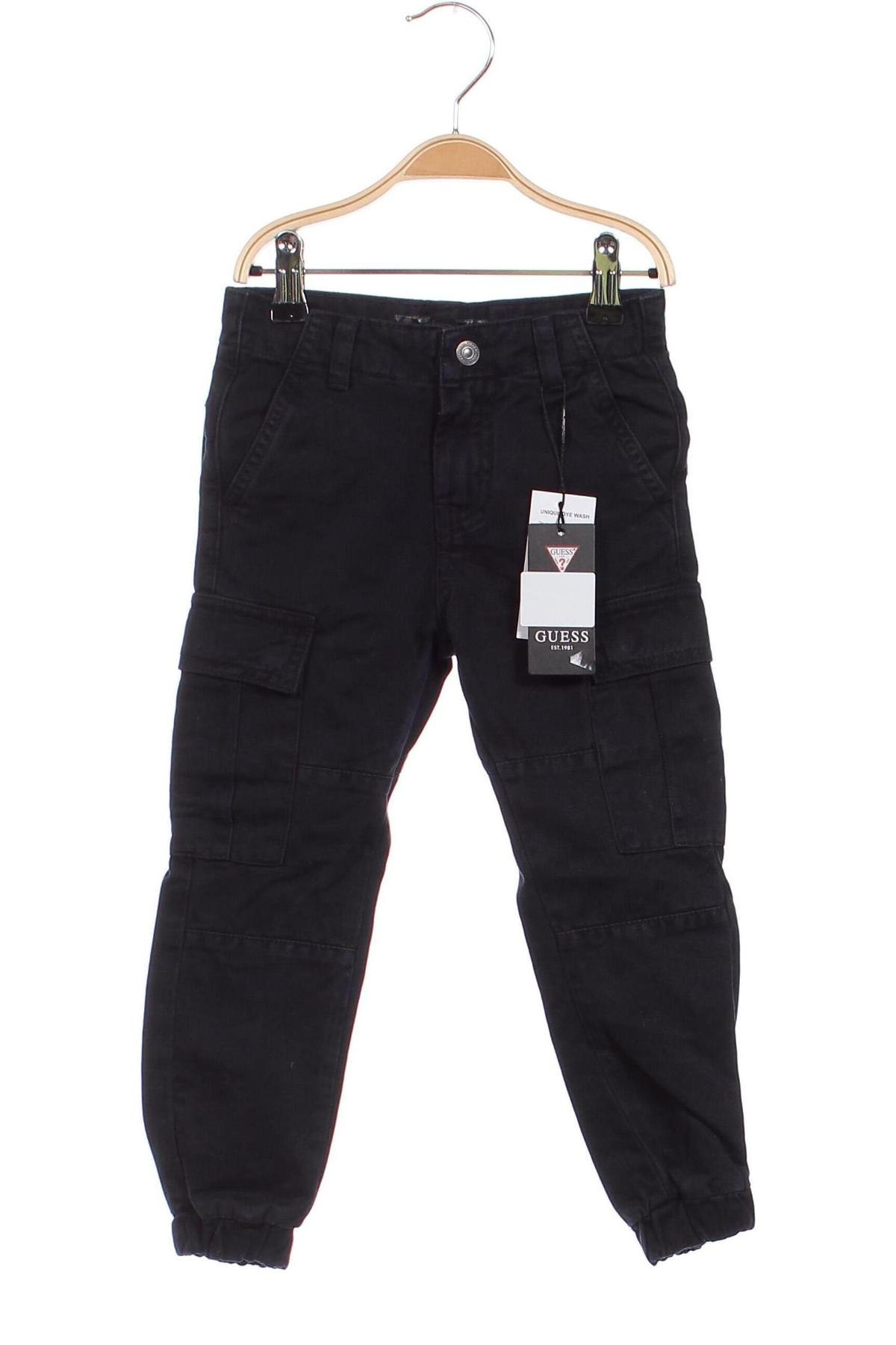 Pantaloni pentru copii Guess, Mărime 3-4y/ 104-110 cm, Culoare Albastru, Preț 244,74 Lei