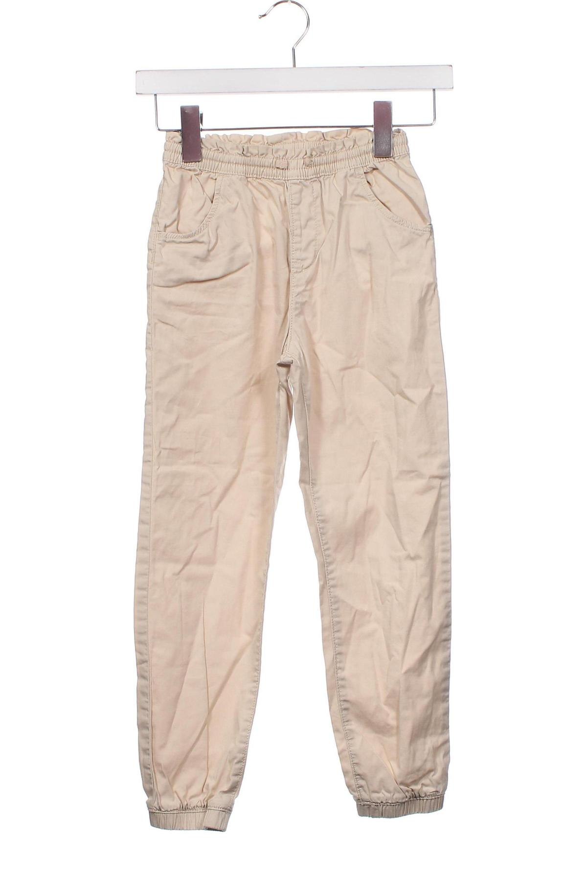 Детски панталон H&M, Размер 7-8y/ 128-134 см, Цвят Бежов, Цена 17,46 лв.