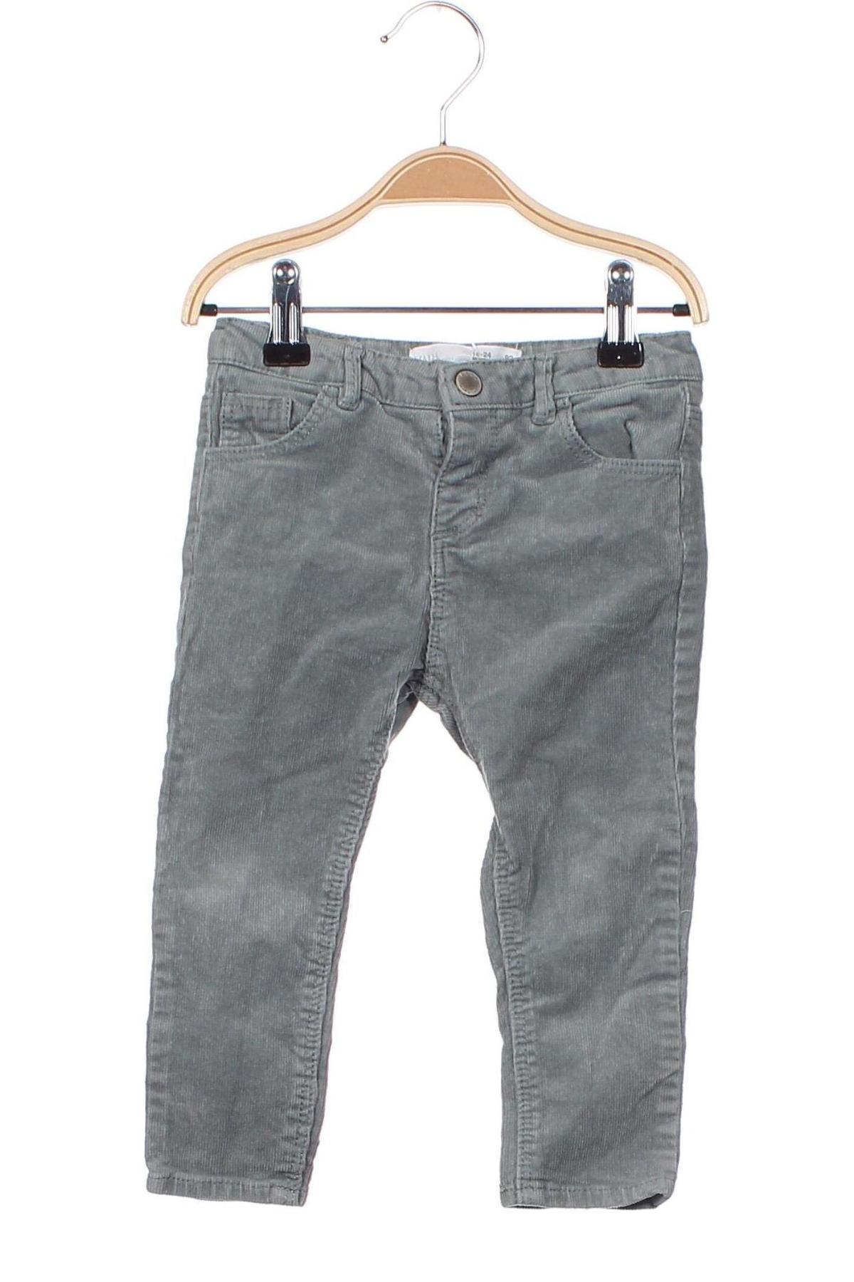 Pantaloni pentru copii Zara, Mărime 18-24m/ 86-98 cm, Culoare Verde, Preț 35,71 Lei