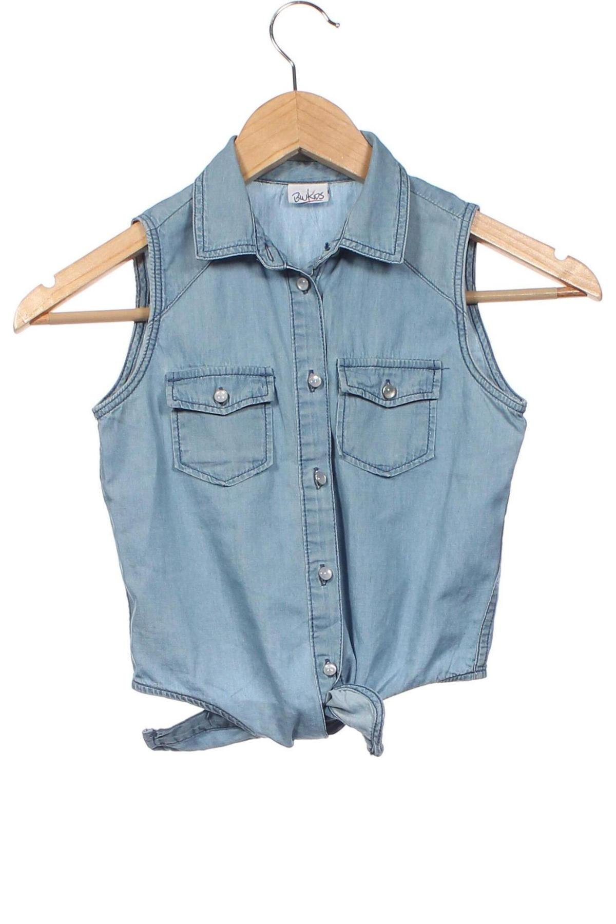 Μπλουζάκι αμάνικο παιδικό, Μέγεθος 8-9y/ 134-140 εκ., Χρώμα Μπλέ, Τιμή 4,14 €