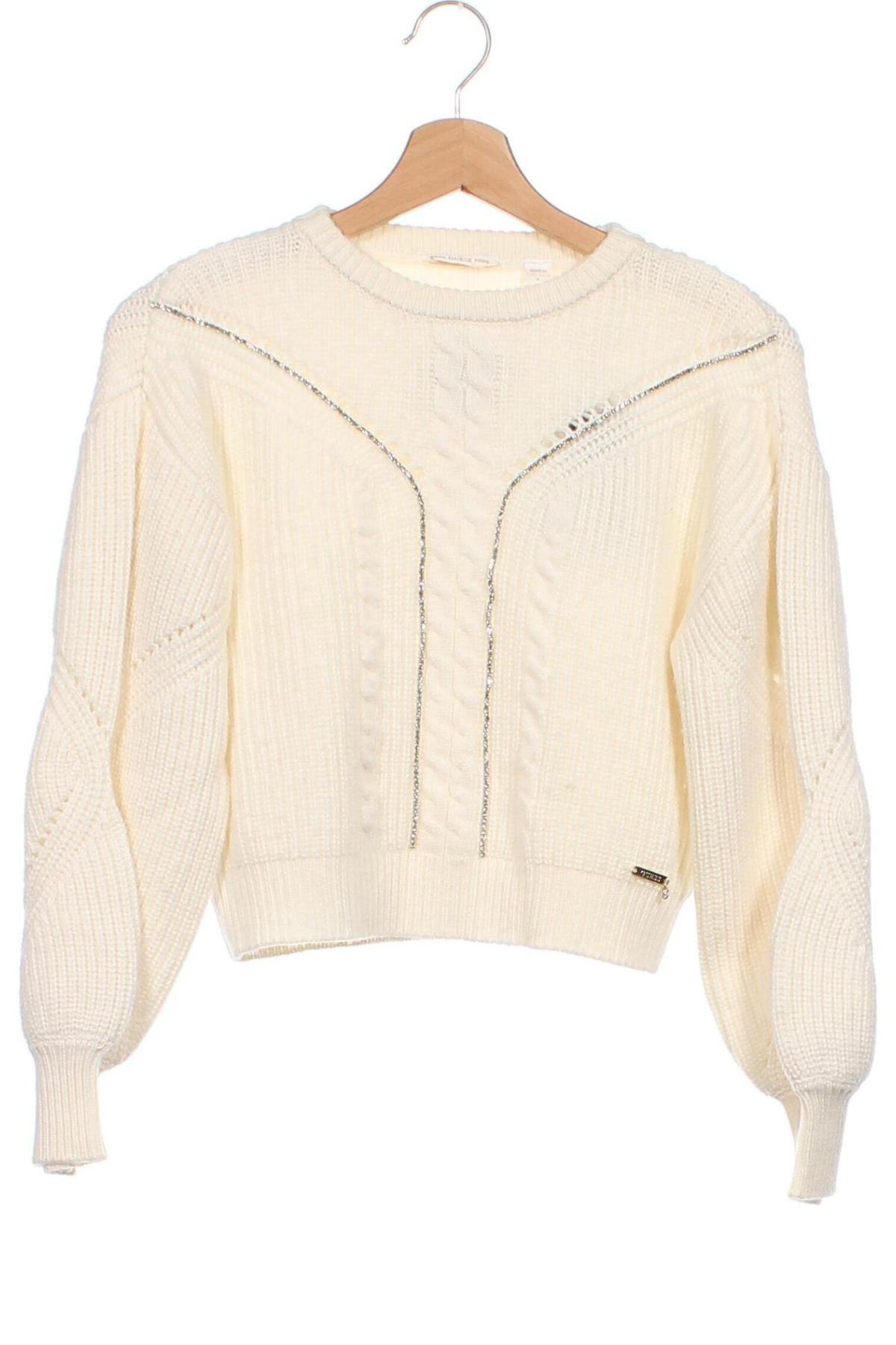 Детски пуловер Guess, Размер 7-8y/ 128-134 см, Цвят Бял, Цена 93,00 лв.