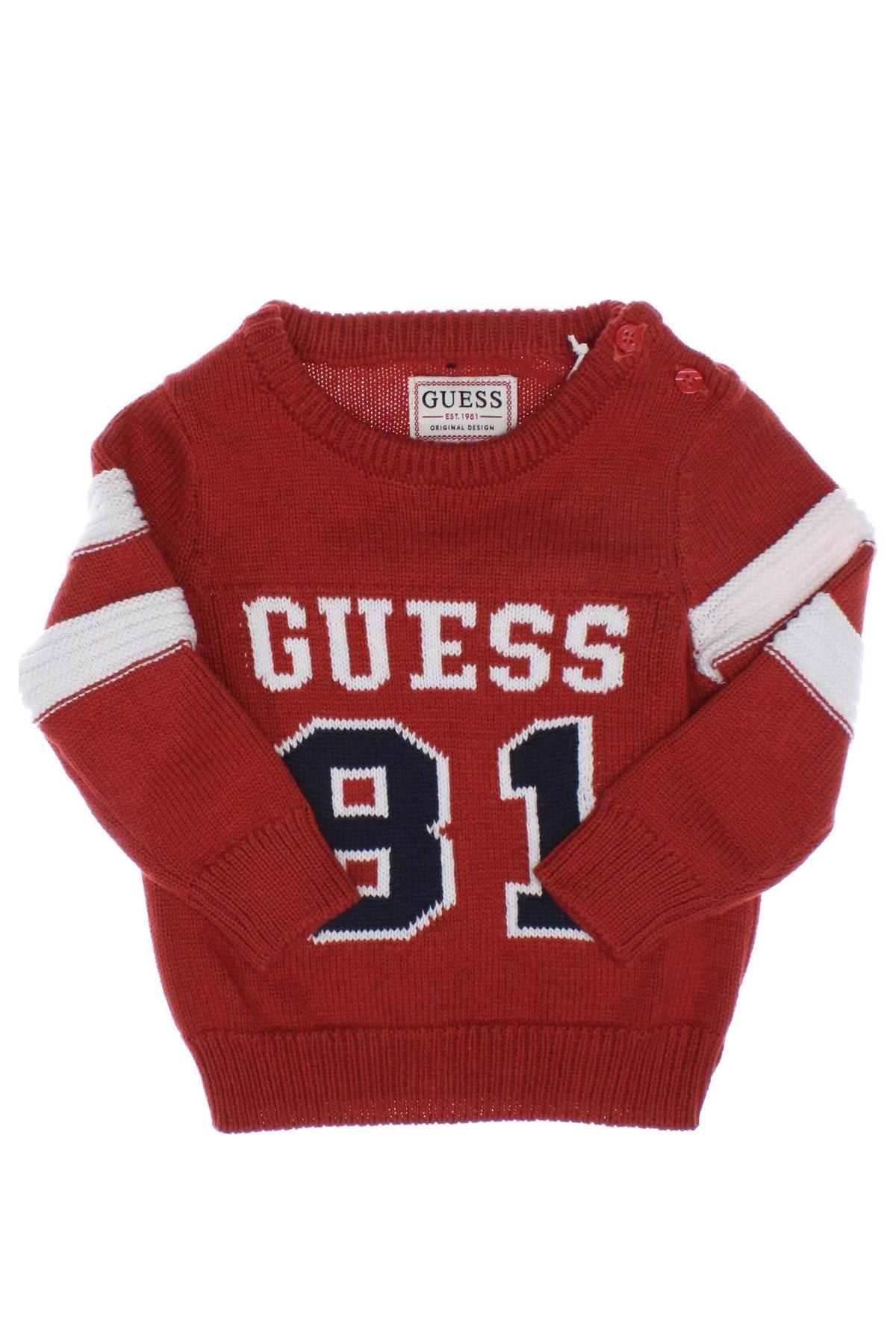 Детски пуловер Guess, Размер 3-6m/ 62-68 см, Цвят Червен, Цена 119,00 лв.