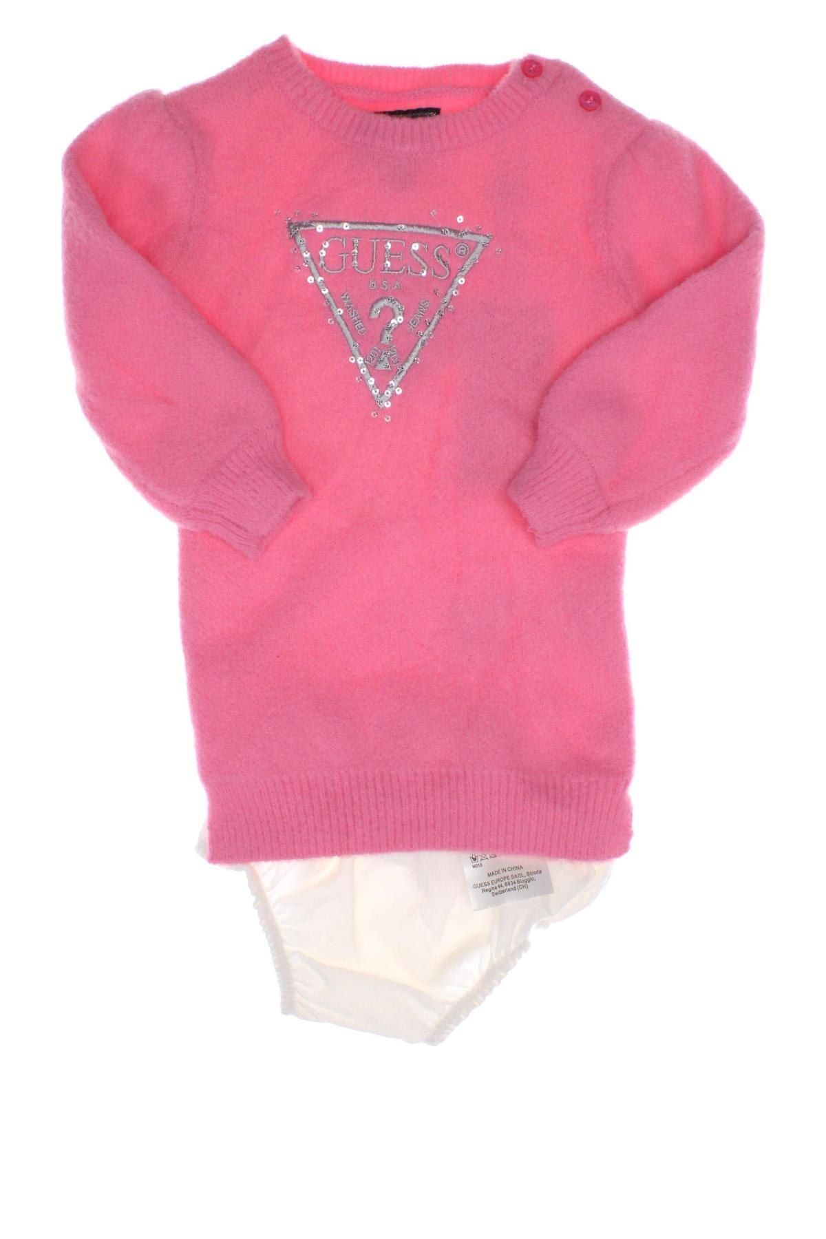 Gyerek pulóver Guess, Méret 3-6m / 62-68 cm, Szín Rózsaszín, Ár 19 662 Ft